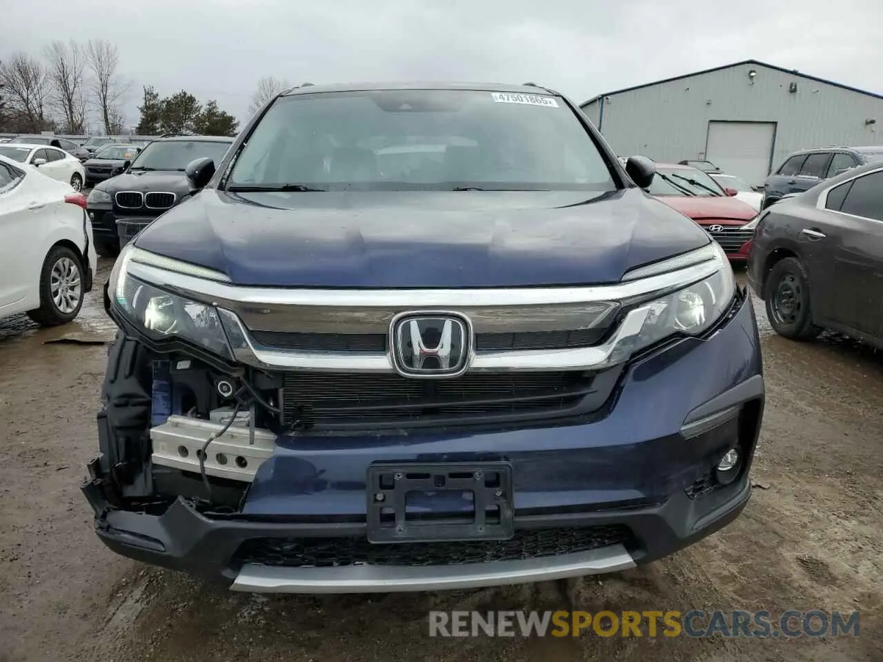 5 fotografías del automóvil dañado 5FNYF6H79MB504740 HONDA PILOT 2021