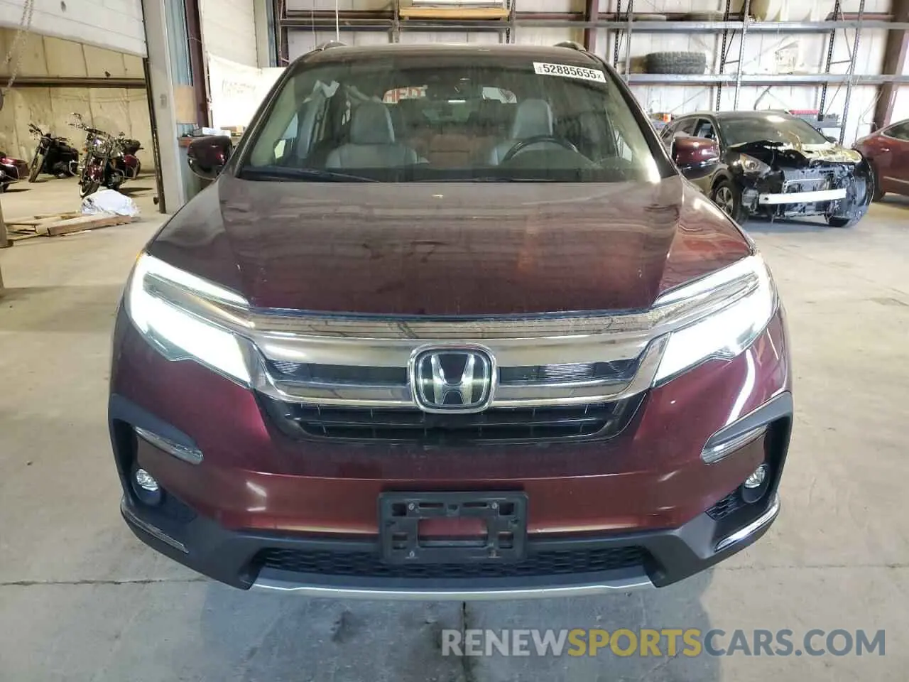 5 fotografías del automóvil dañado 5FNYF6H91MB002628 HONDA PILOT 2021