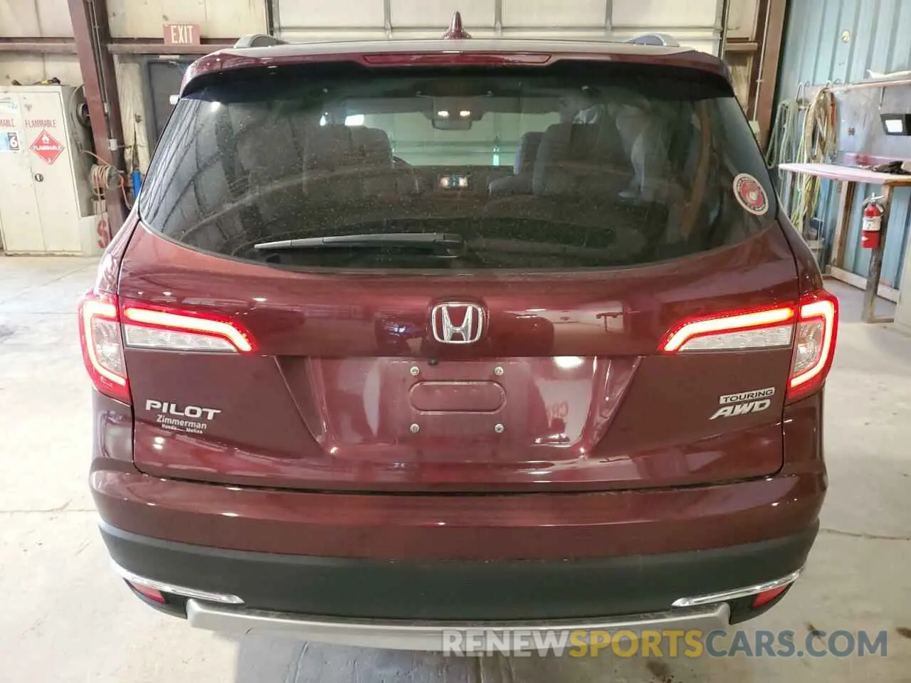 6 fotografías del automóvil dañado 5FNYF6H91MB002628 HONDA PILOT 2021