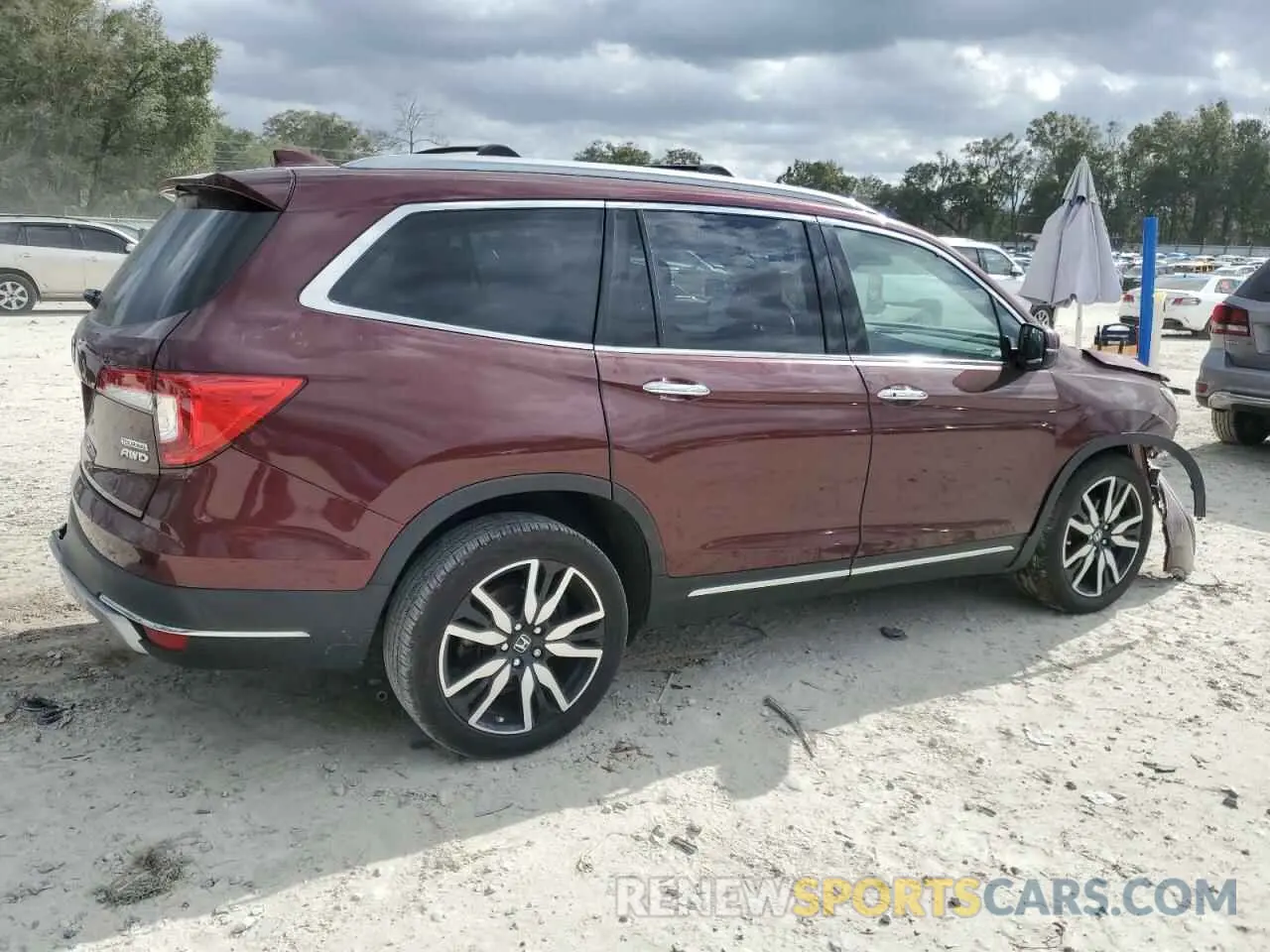 3 fotografías del automóvil dañado 5FNYF6H96MB041117 HONDA PILOT 2021