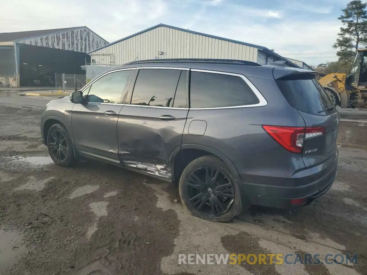 2 fotografías del automóvil dañado 5FNYF5H21NB016009 HONDA PILOT 2022