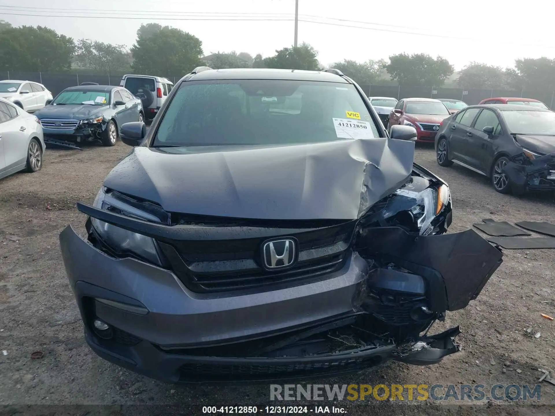 12 fotografías del automóvil dañado 5FNYF5H21NB024305 HONDA PILOT 2022