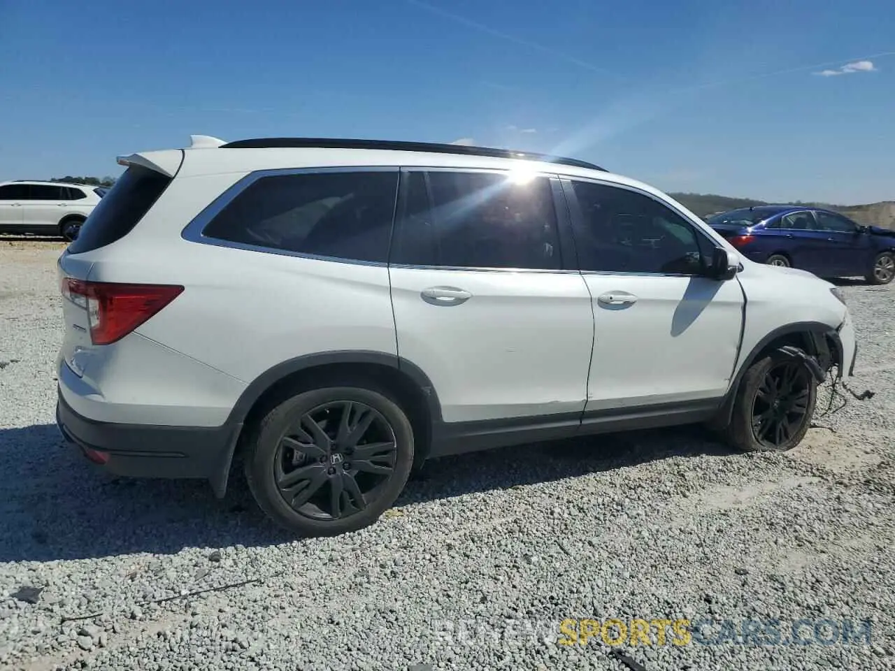 3 fotografías del automóvil dañado 5FNYF5H25NB029961 HONDA PILOT 2022