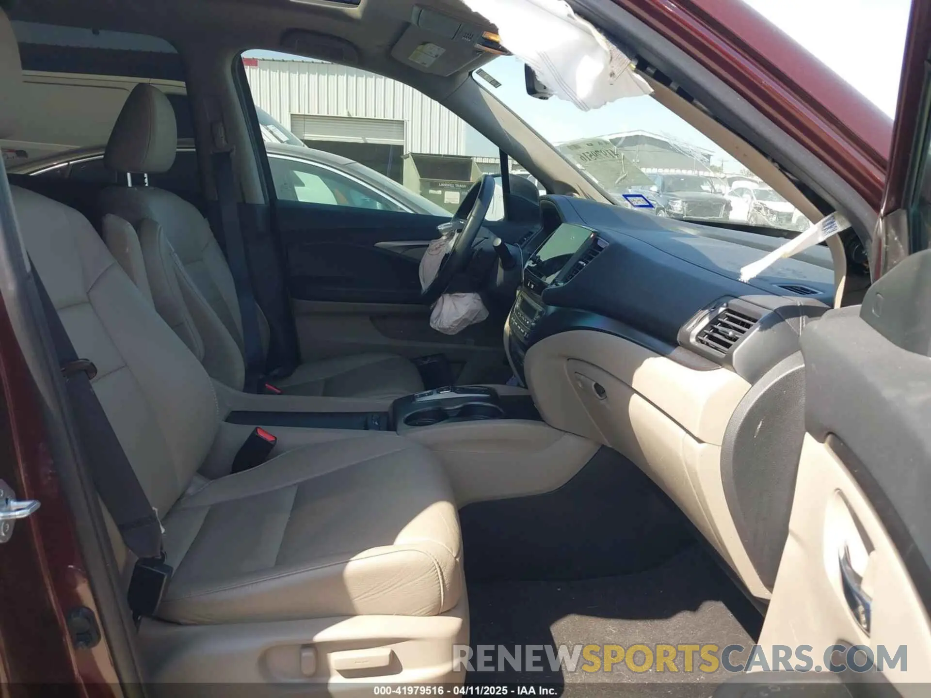 5 fotografías del automóvil dañado 5FNYF5H28NB031025 HONDA PILOT 2022