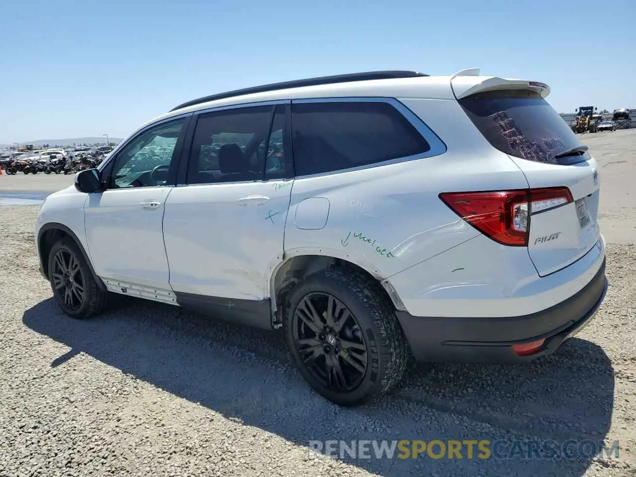 2 fotografías del automóvil dañado 5FNYF5H29NB030028 HONDA PILOT 2022