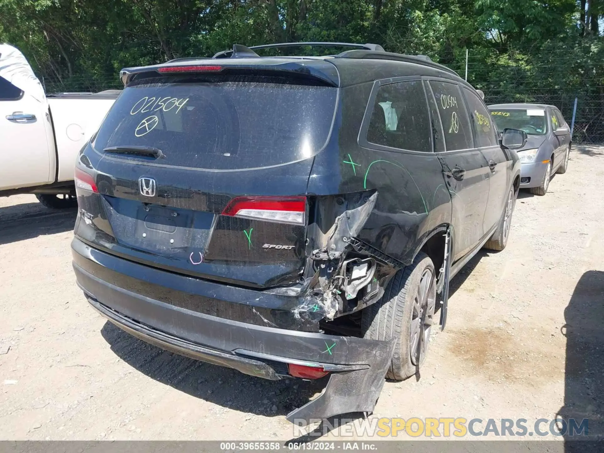 4 fotografías del automóvil dañado 5FNYF5H32NB021504 HONDA PILOT 2022
