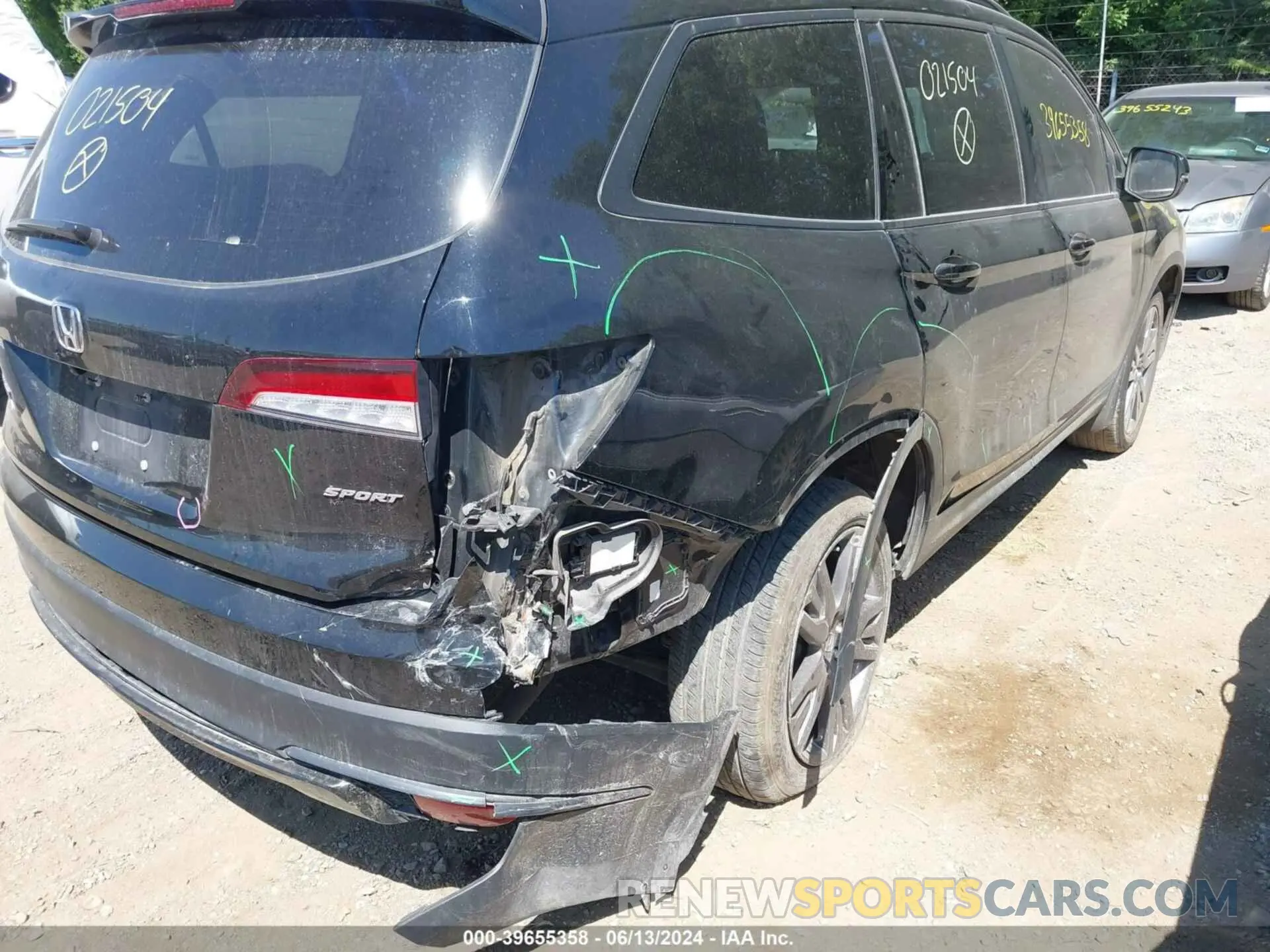 6 fotografías del automóvil dañado 5FNYF5H32NB021504 HONDA PILOT 2022