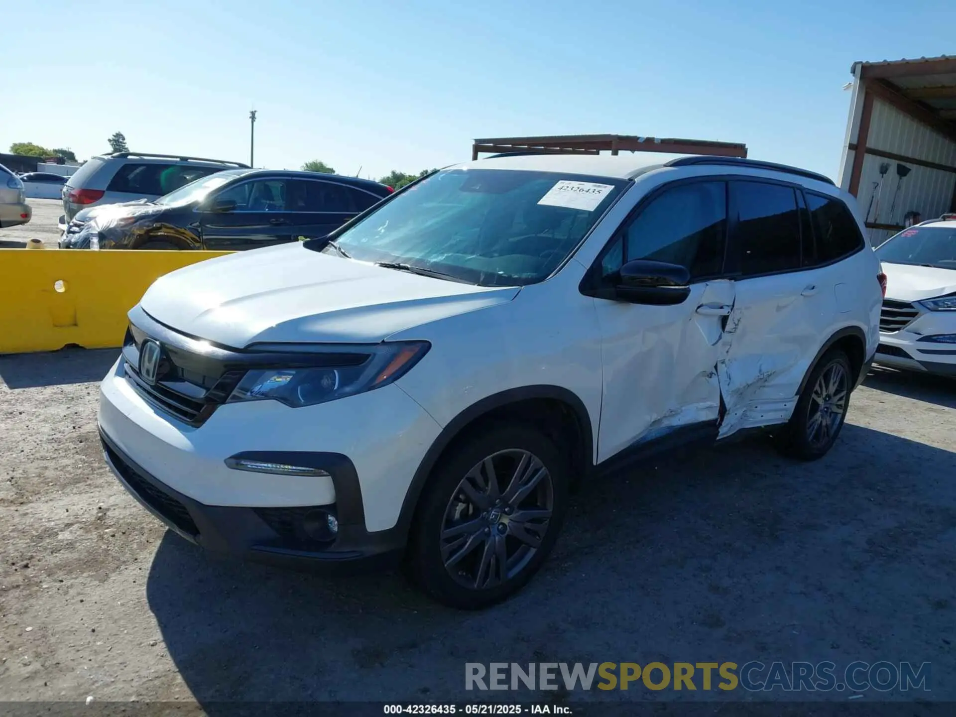 2 fotografías del automóvil dañado 5FNYF5H35NB007547 HONDA PILOT 2022
