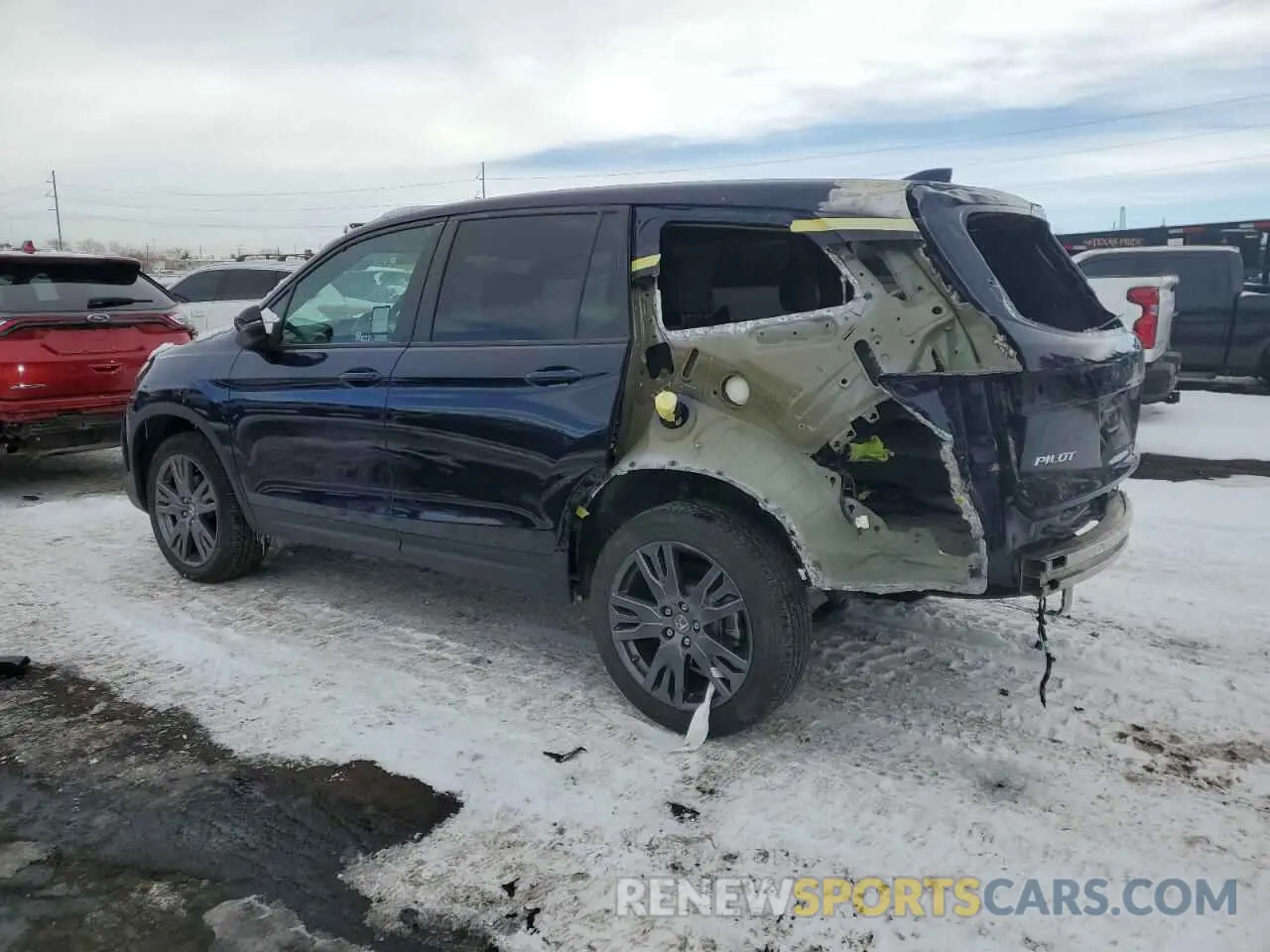 2 fotografías del automóvil dañado 5FNYF5H38NB019787 HONDA PILOT 2022