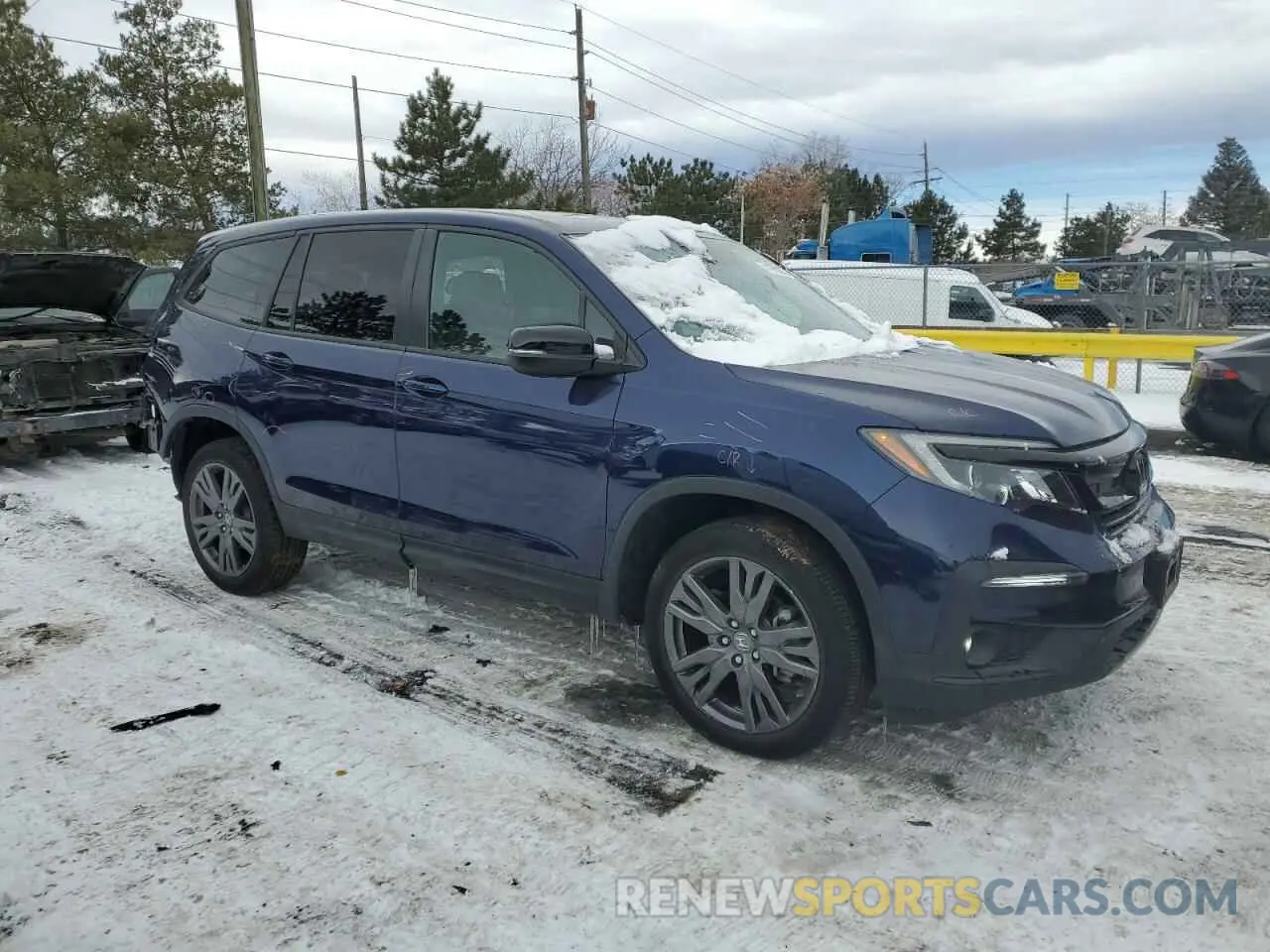 4 fotografías del automóvil dañado 5FNYF5H38NB019787 HONDA PILOT 2022