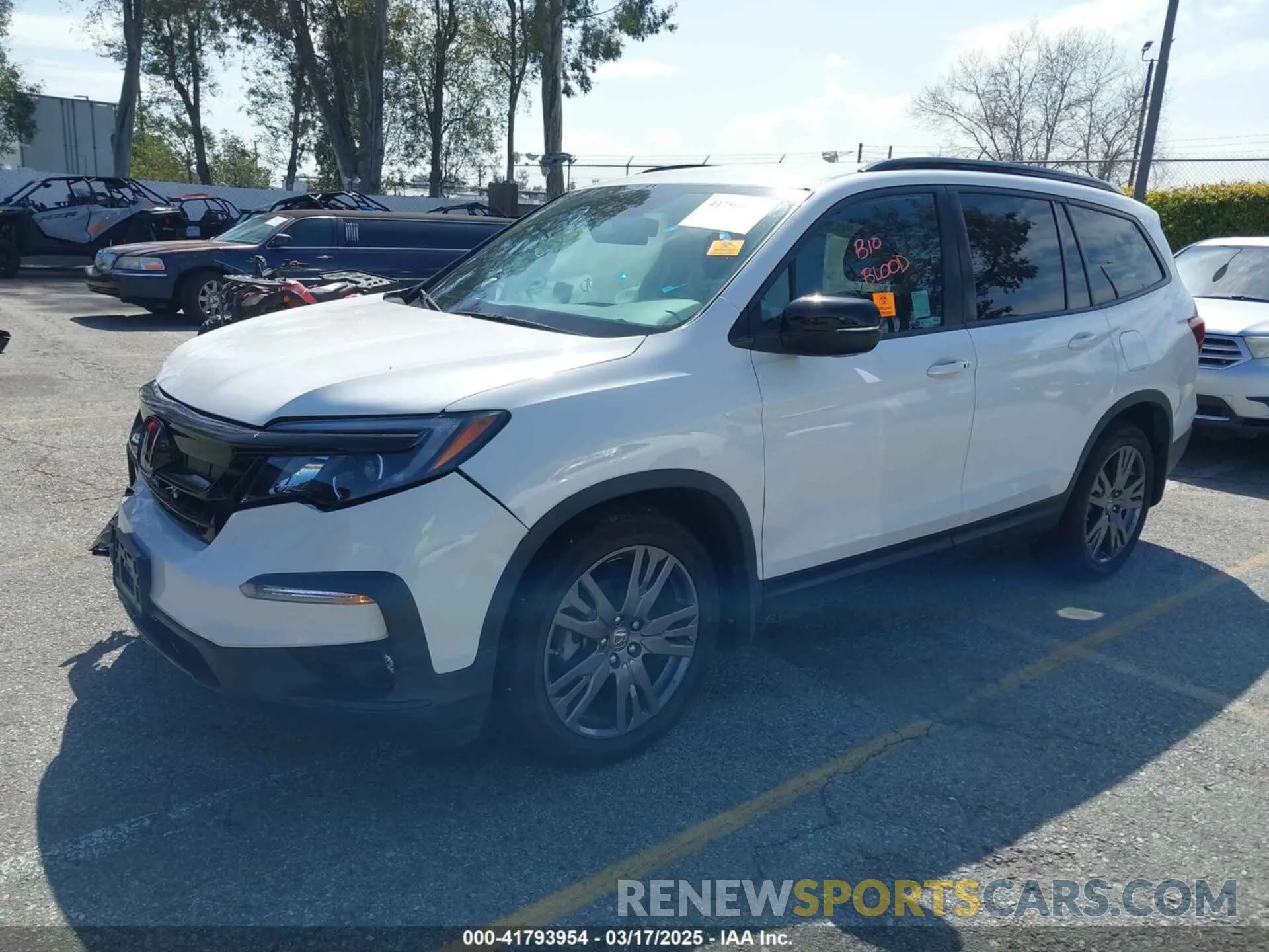 2 fotografías del automóvil dañado 5FNYF5H3XNB034873 HONDA PILOT 2022