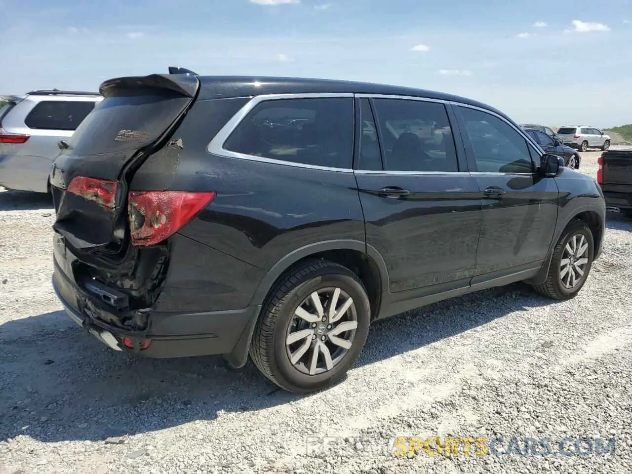 3 fotografías del automóvil dañado 5FNYF5H51NB038747 HONDA PILOT 2022