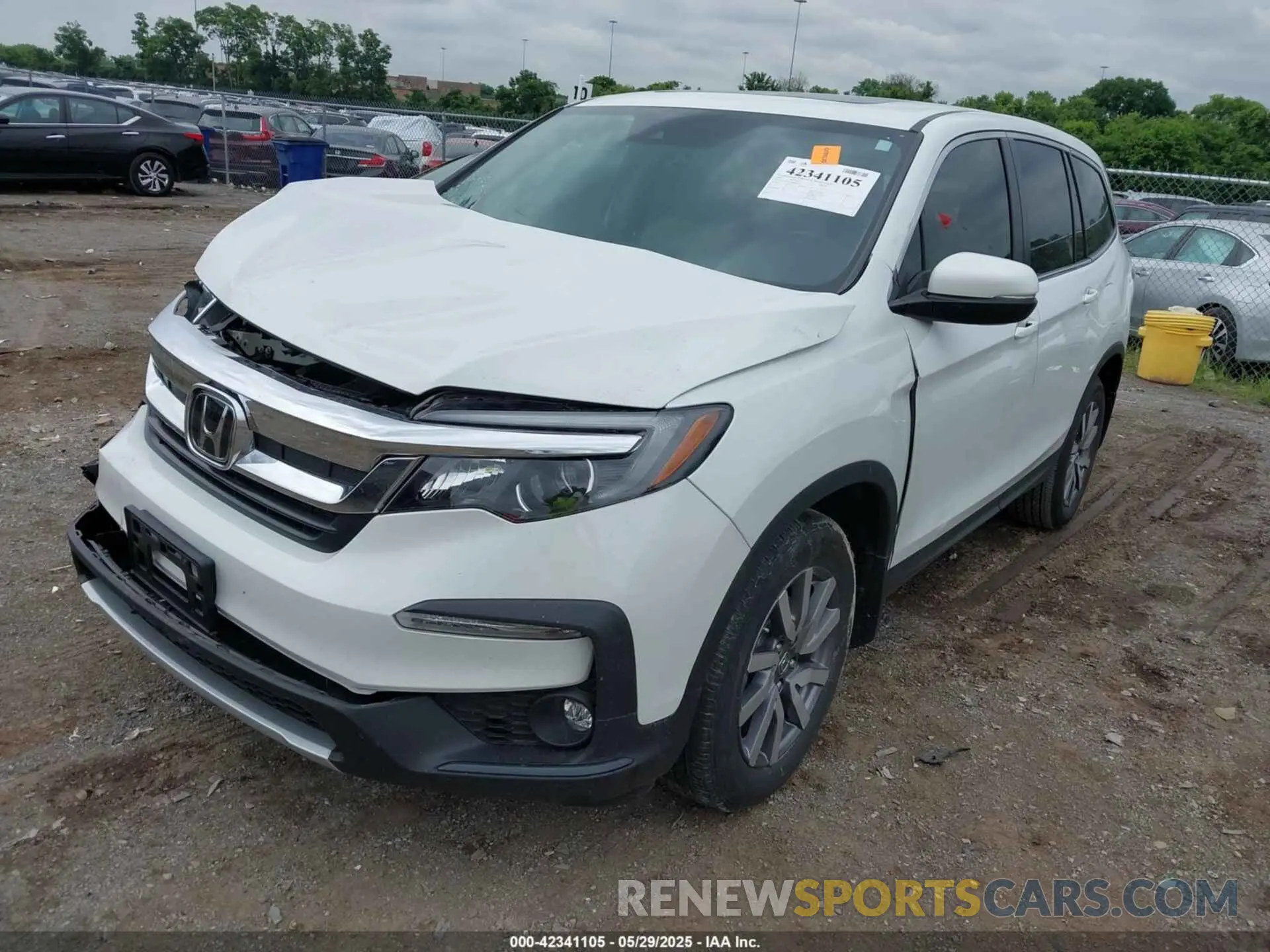 2 fotografías del automóvil dañado 5FNYF5H52NB003232 HONDA PILOT 2022
