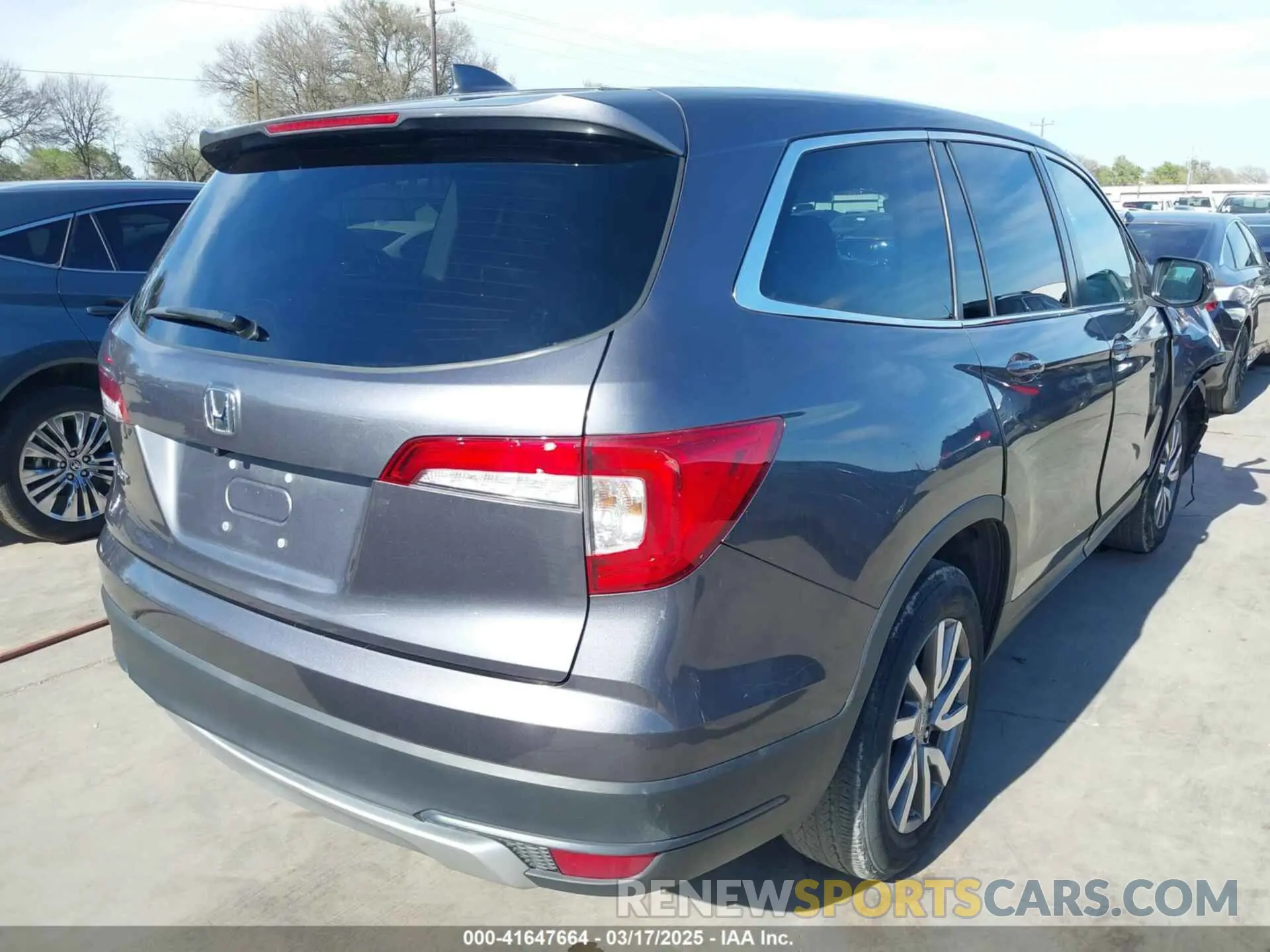 4 fotografías del automóvil dañado 5FNYF5H54NB036328 HONDA PILOT 2022