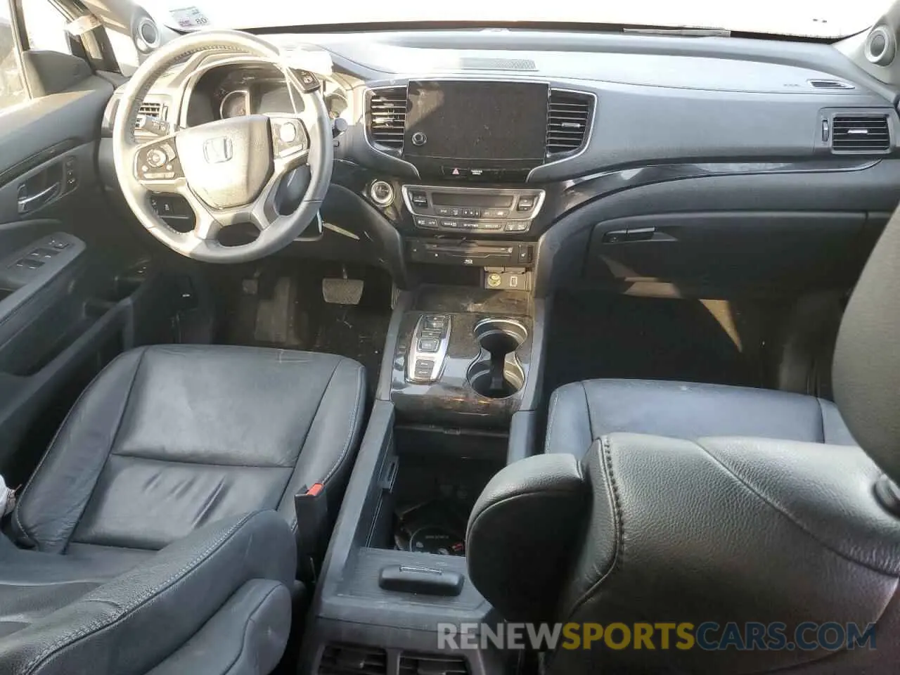 8 fotografías del automóvil dañado 5FNYF5H69NB031537 HONDA PILOT 2022