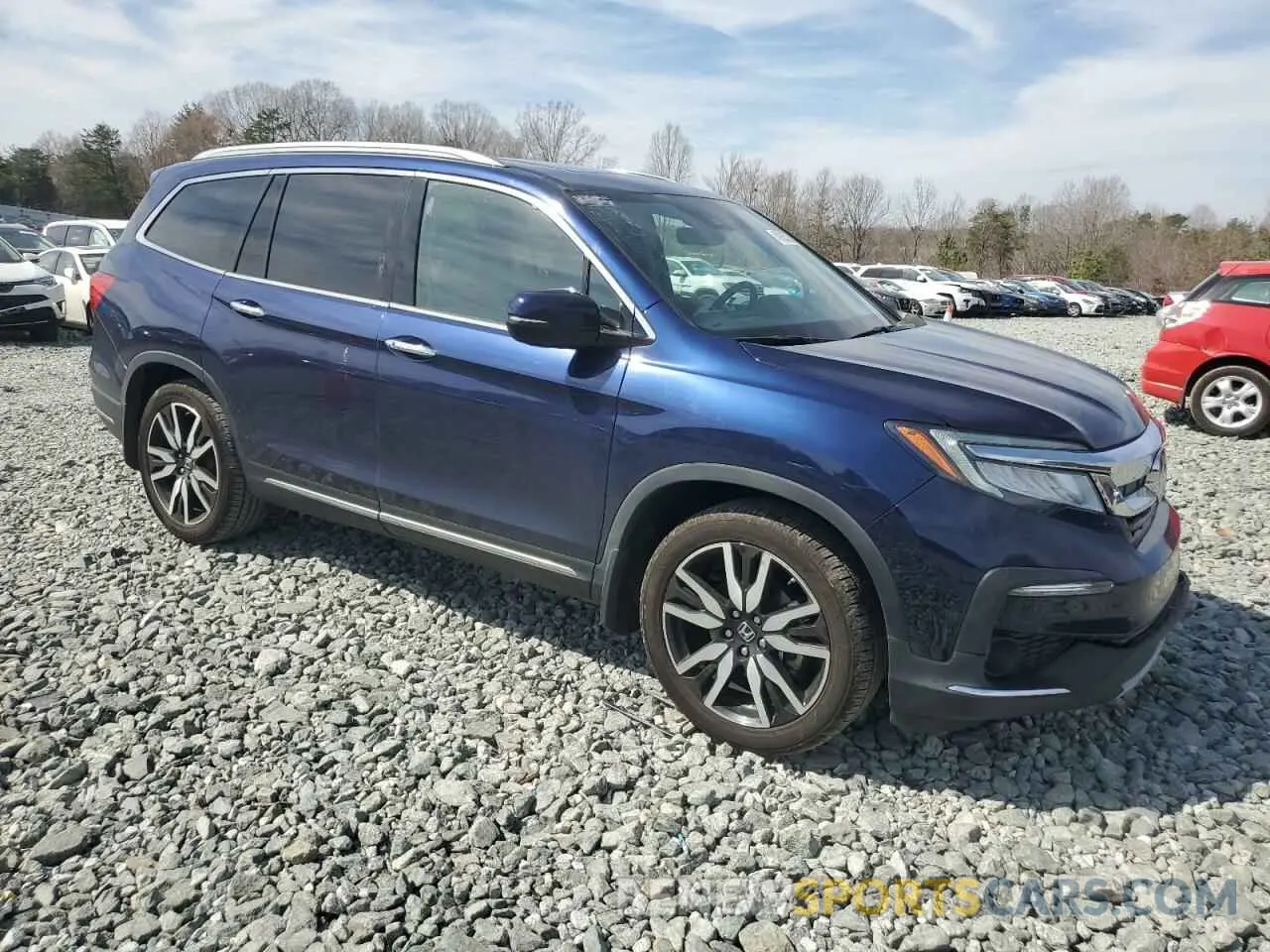 4 fotografías del automóvil dañado 5FNYF5H94NB001839 HONDA PILOT 2022