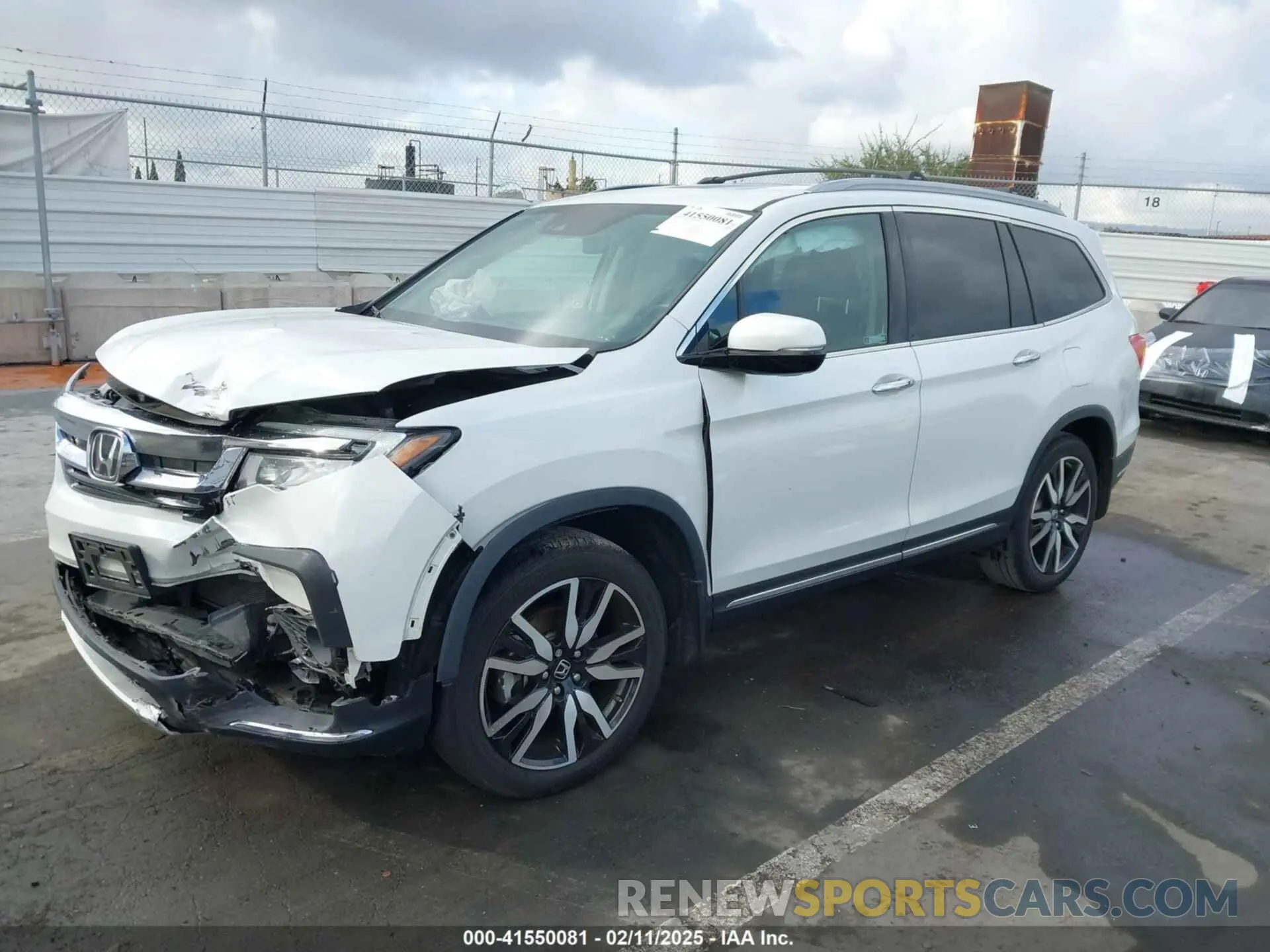 2 fotografías del automóvil dañado 5FNYF6H02NB043594 HONDA PILOT 2022