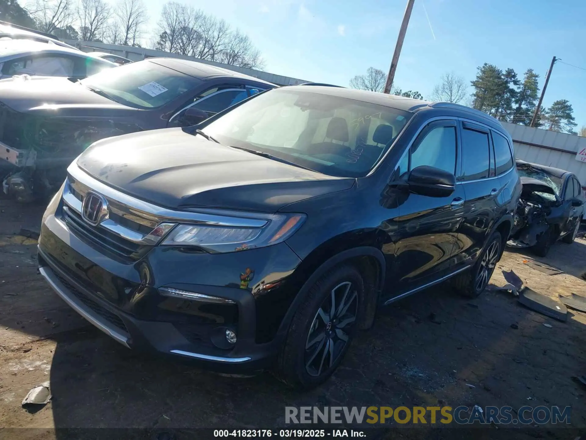 2 fotografías del automóvil dañado 5FNYF6H03NB085997 HONDA PILOT 2022