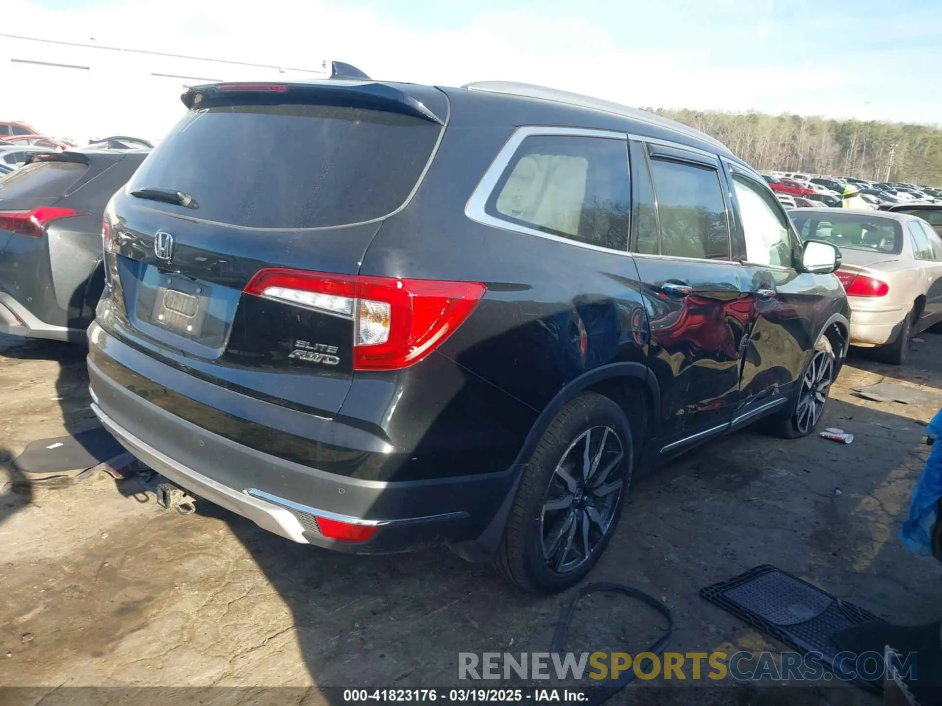 4 fotografías del automóvil dañado 5FNYF6H03NB085997 HONDA PILOT 2022