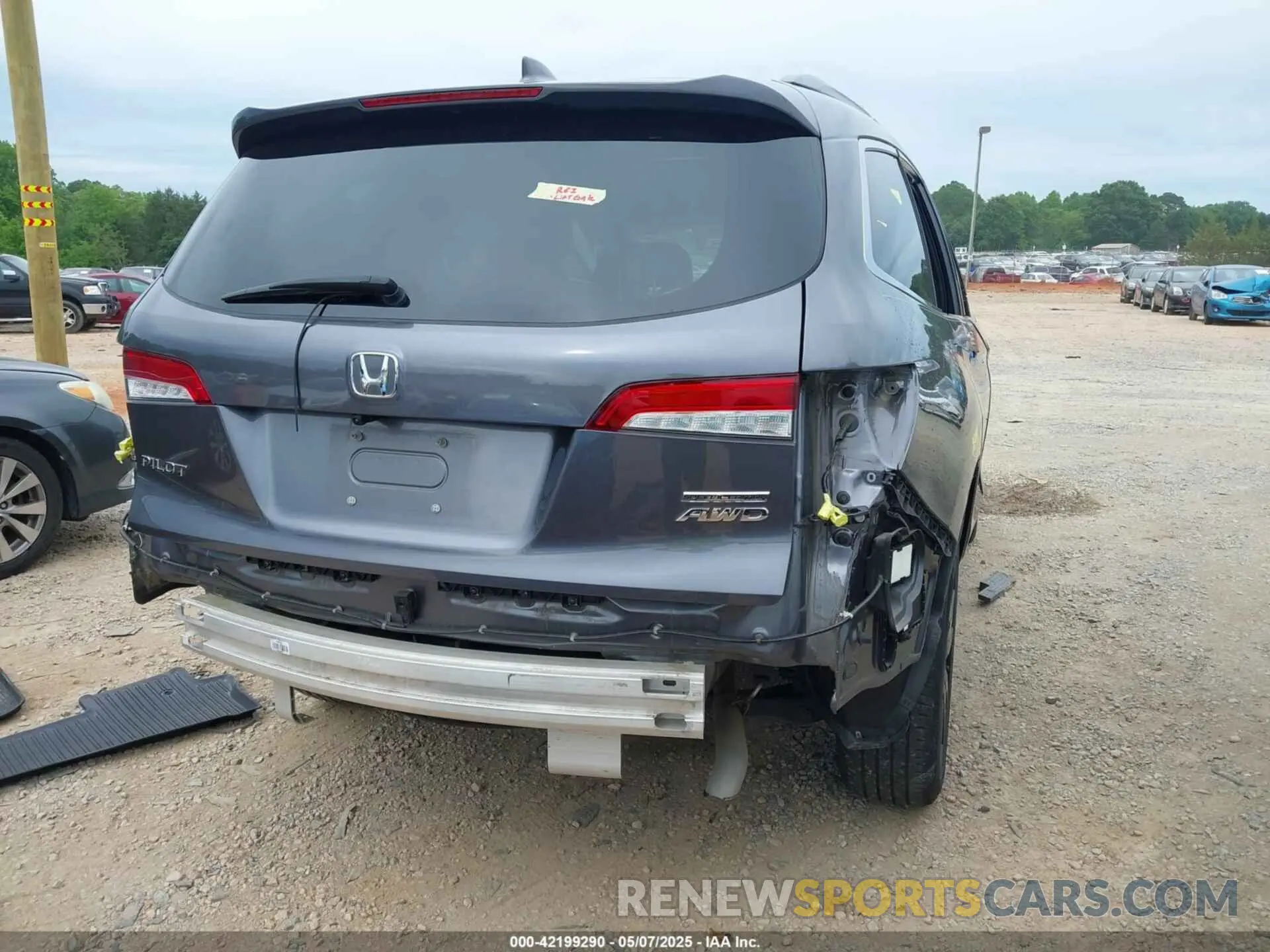 20 fotografías del automóvil dañado 5FNYF6H21NB096658 HONDA PILOT 2022