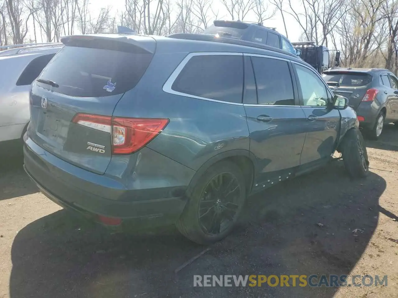 3 fotografías del automóvil dañado 5FNYF6H22NB044102 HONDA PILOT 2022