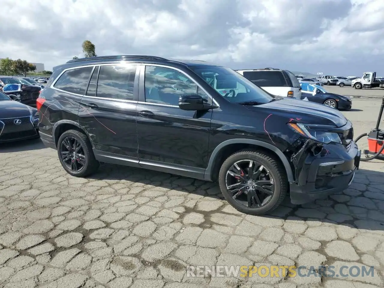 4 fotografías del automóvil dañado 5FNYF6H25NB055899 HONDA PILOT 2022