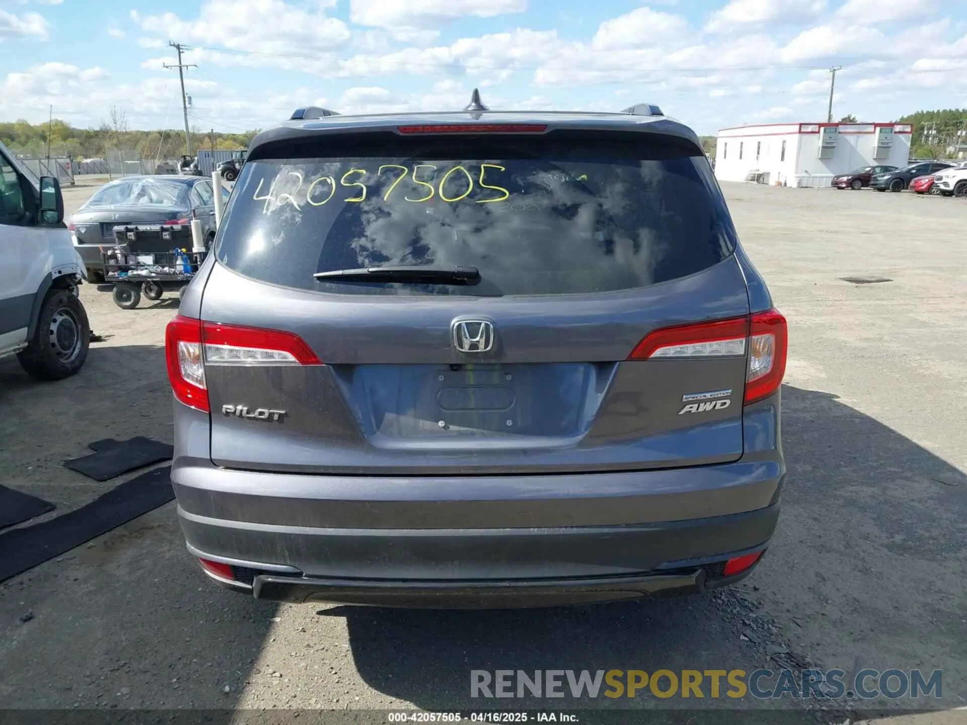 16 fotografías del automóvil dañado 5FNYF6H25NB096680 HONDA PILOT 2022