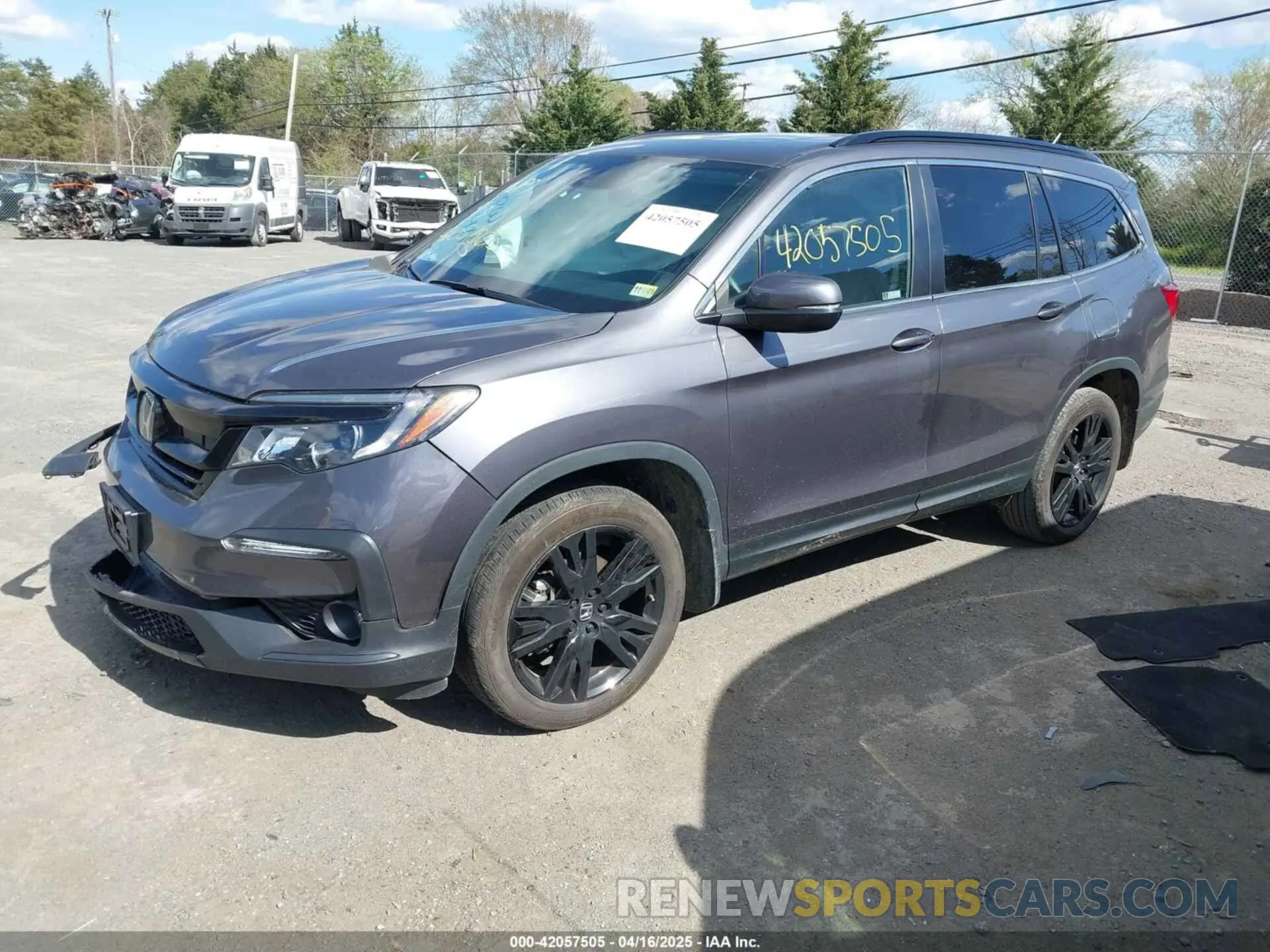 2 fotografías del automóvil dañado 5FNYF6H25NB096680 HONDA PILOT 2022