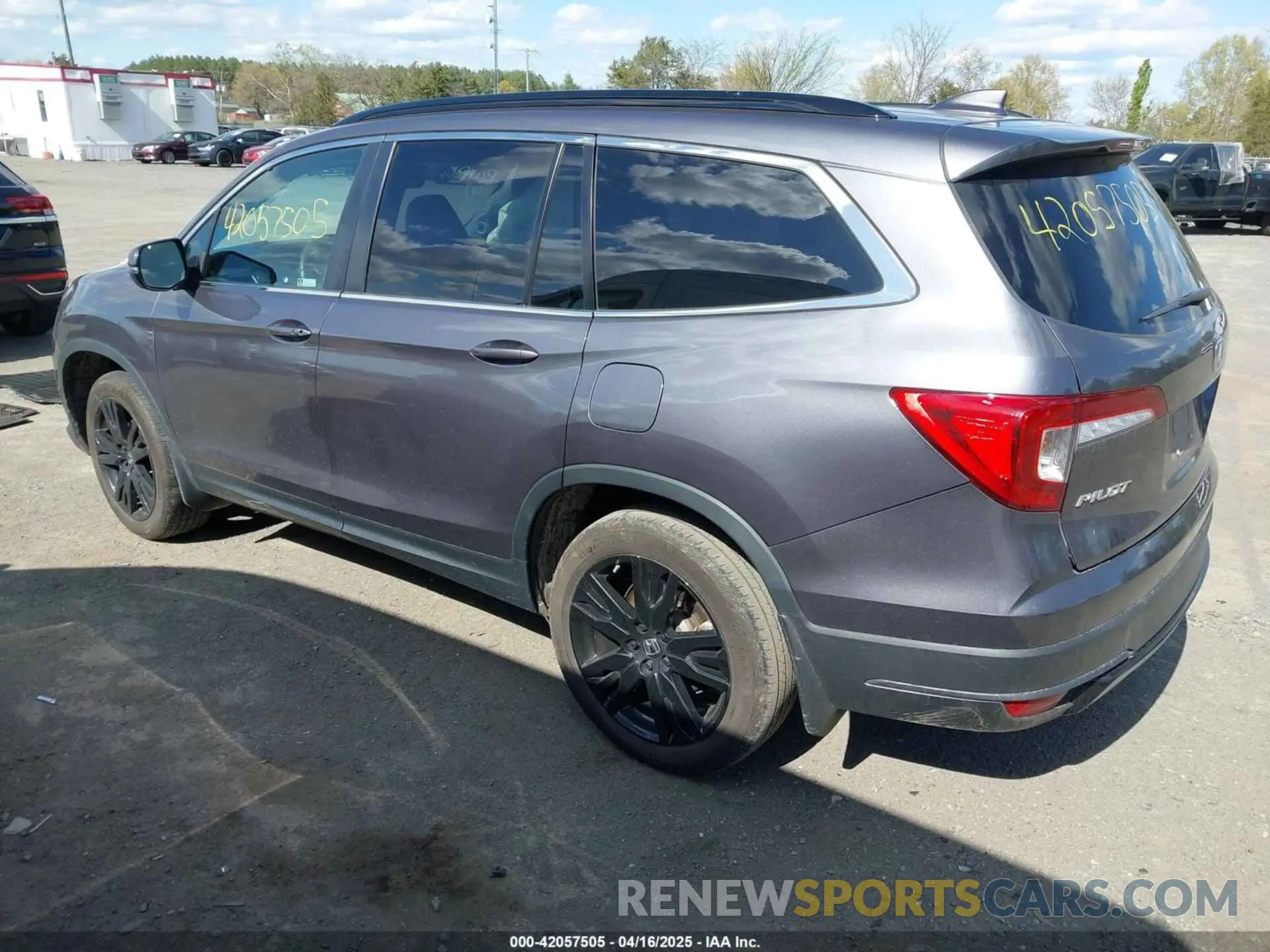 3 fotografías del automóvil dañado 5FNYF6H25NB096680 HONDA PILOT 2022