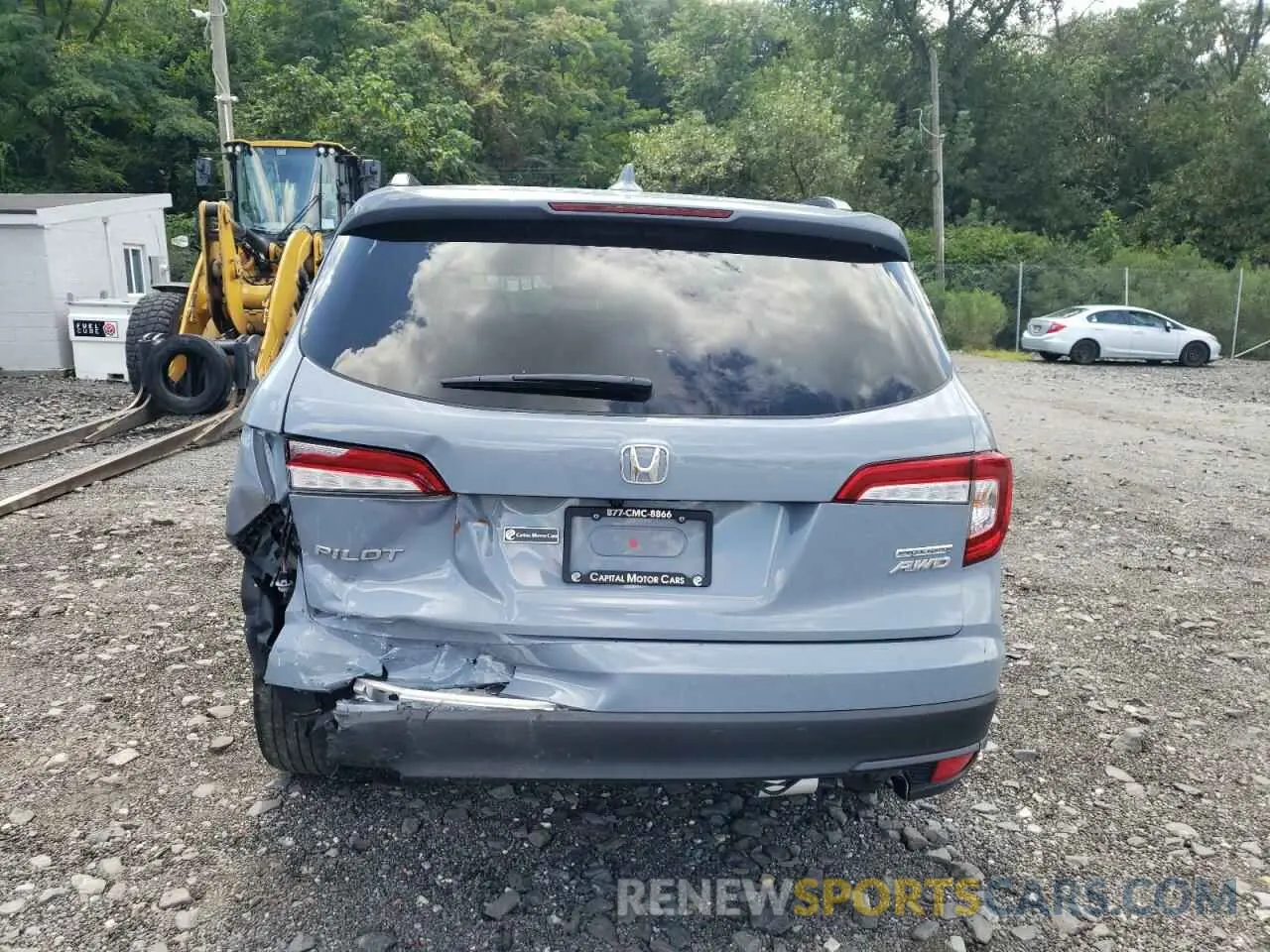 6 fotografías del automóvil dañado 5FNYF6H26NB079550 HONDA PILOT 2022