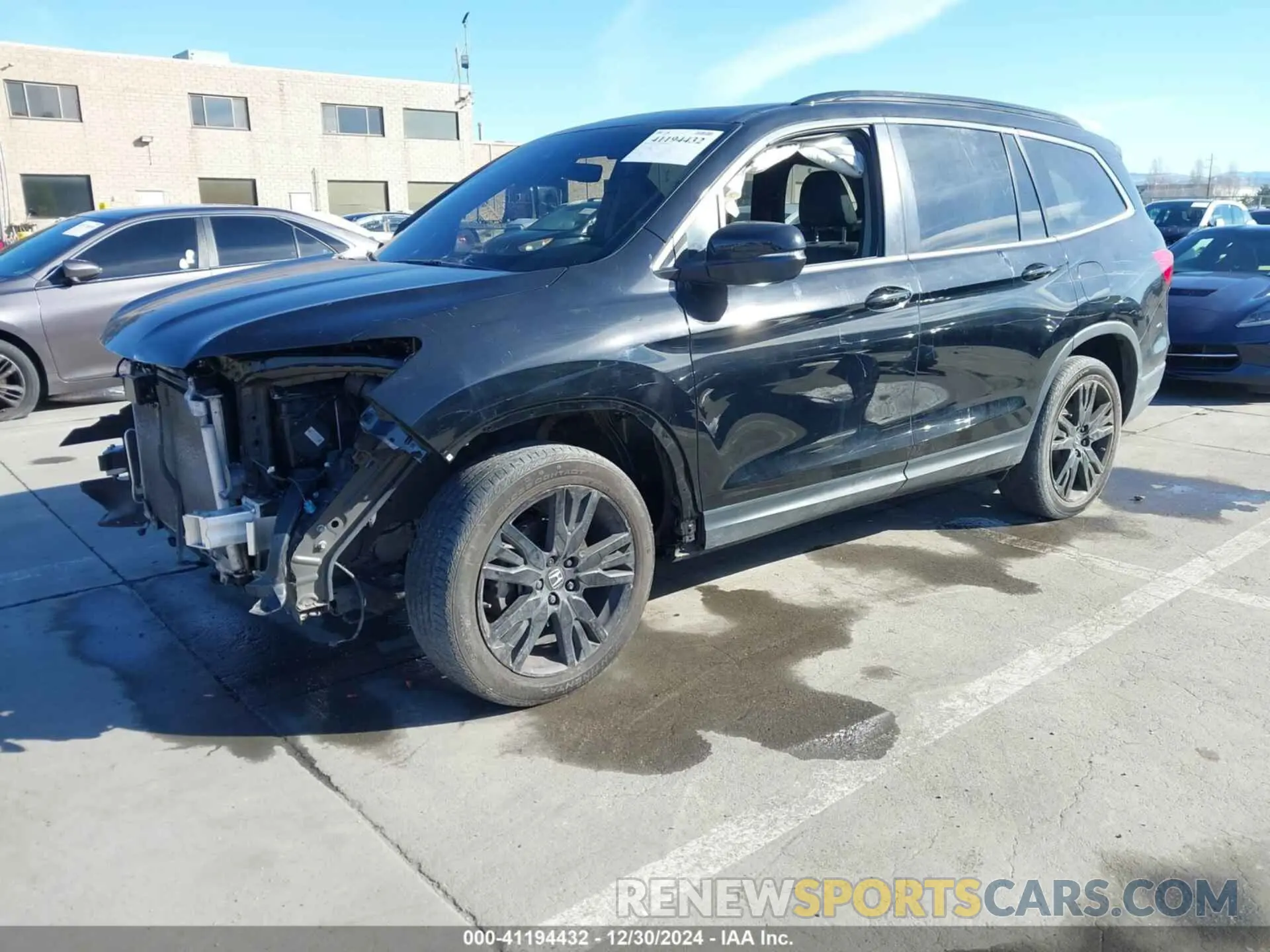 2 fotografías del automóvil dañado 5FNYF6H26NB102339 HONDA PILOT 2022