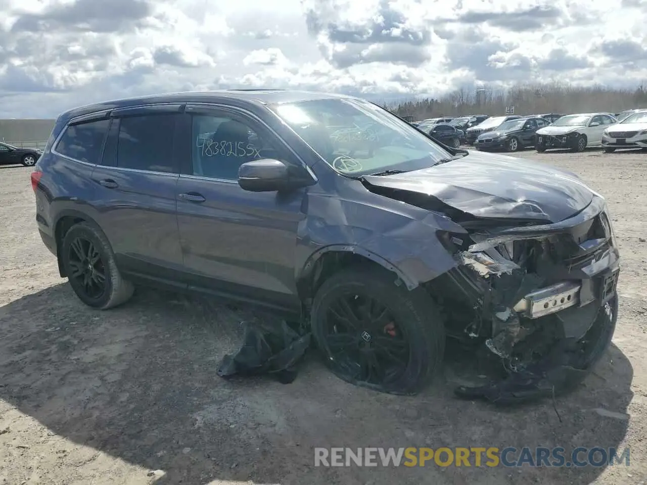 4 fotografías del automóvil dañado 5FNYF6H27NB091268 HONDA PILOT 2022