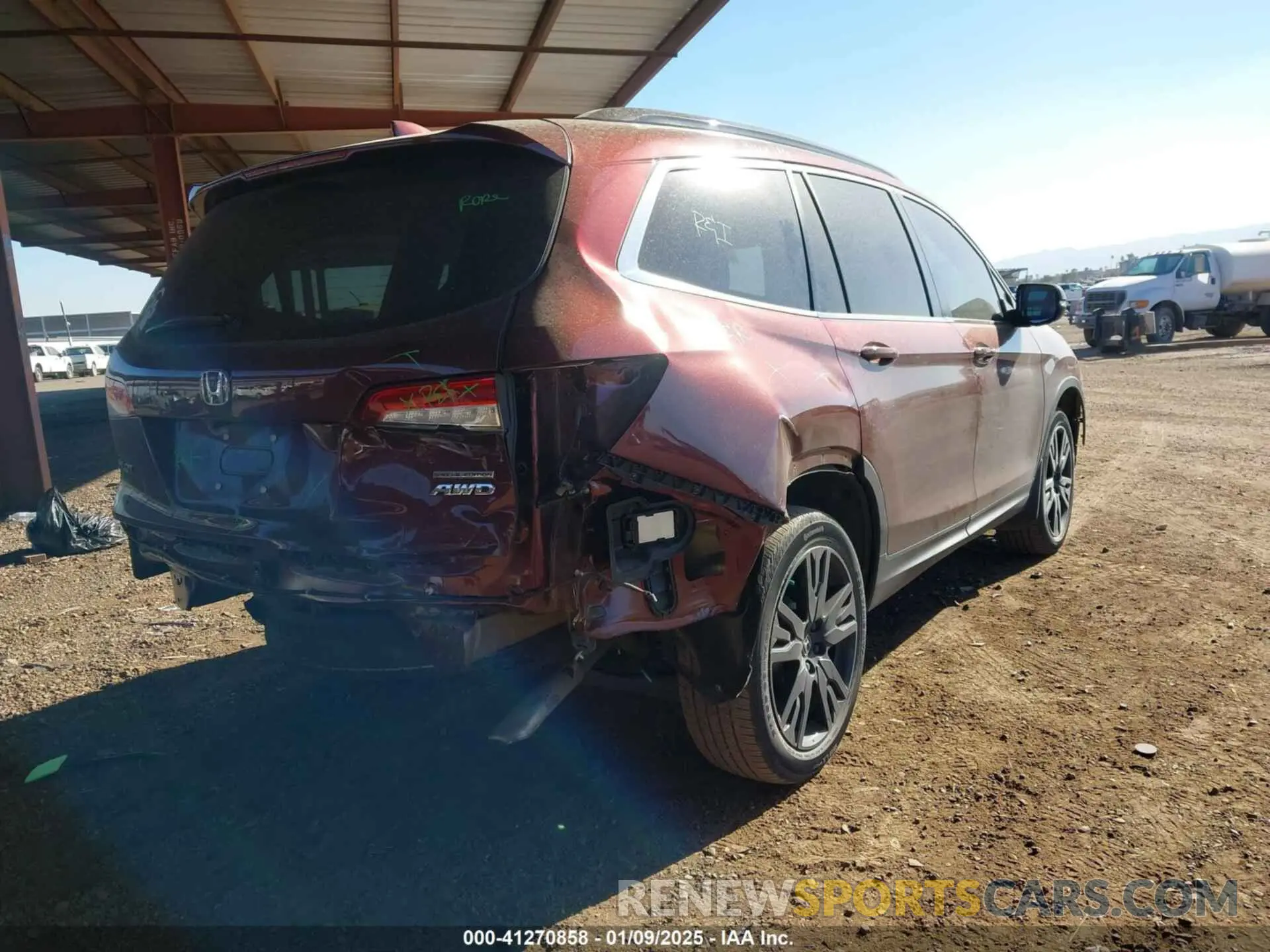 4 fotografías del automóvil dañado 5FNYF6H2XNB087991 HONDA PILOT 2022