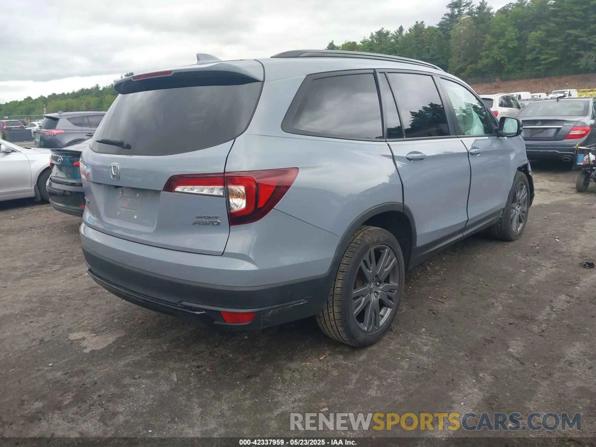 4 fotografías del automóvil dañado 5FNYF6H31NB038980 HONDA PILOT 2022
