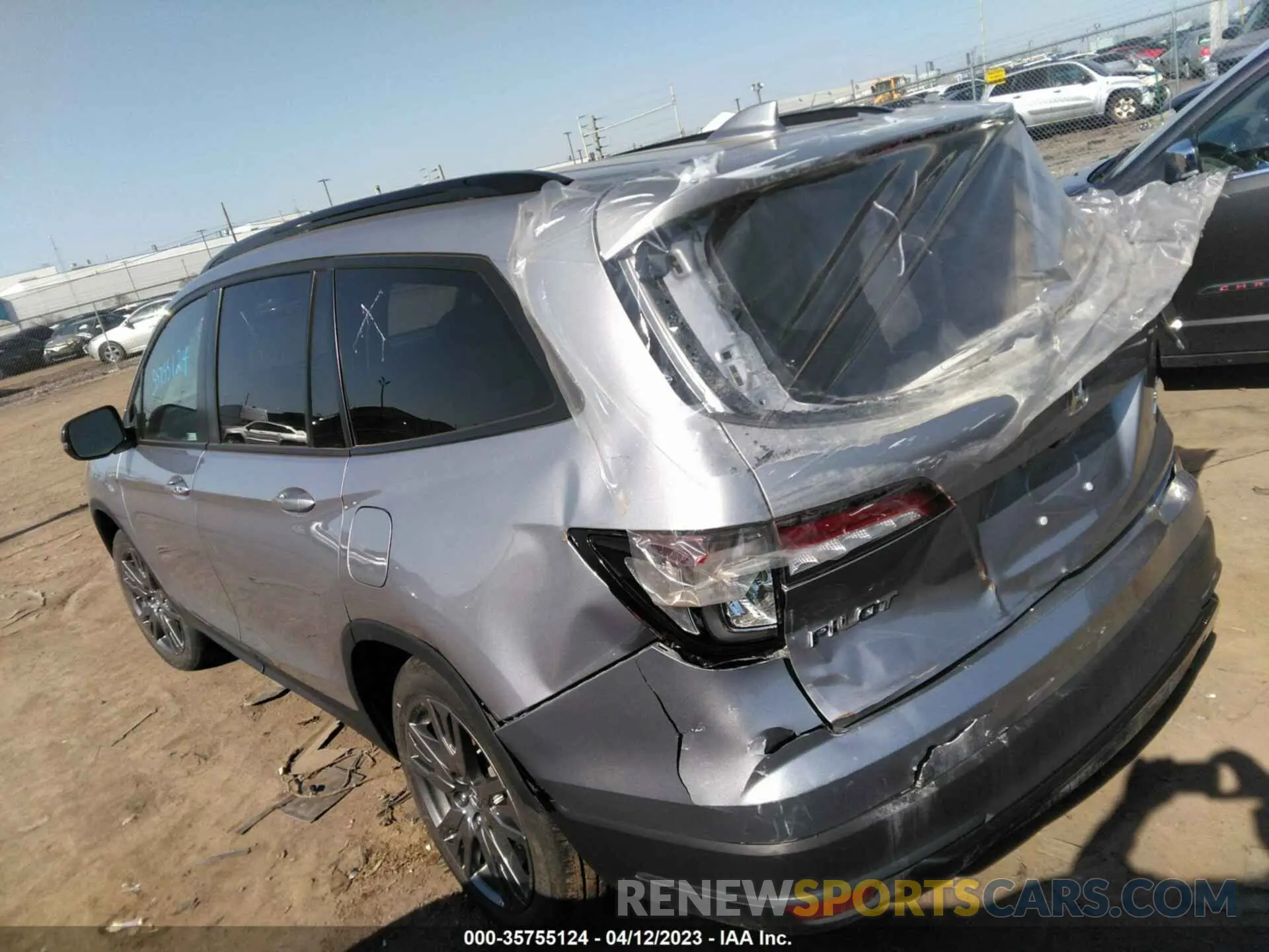 3 fotografías del automóvil dañado 5FNYF6H33NB080275 HONDA PILOT 2022