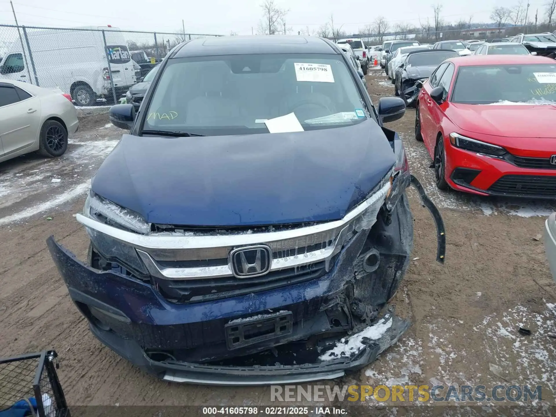 12 fotografías del automóvil dañado 5FNYF6H53NB010082 HONDA PILOT 2022