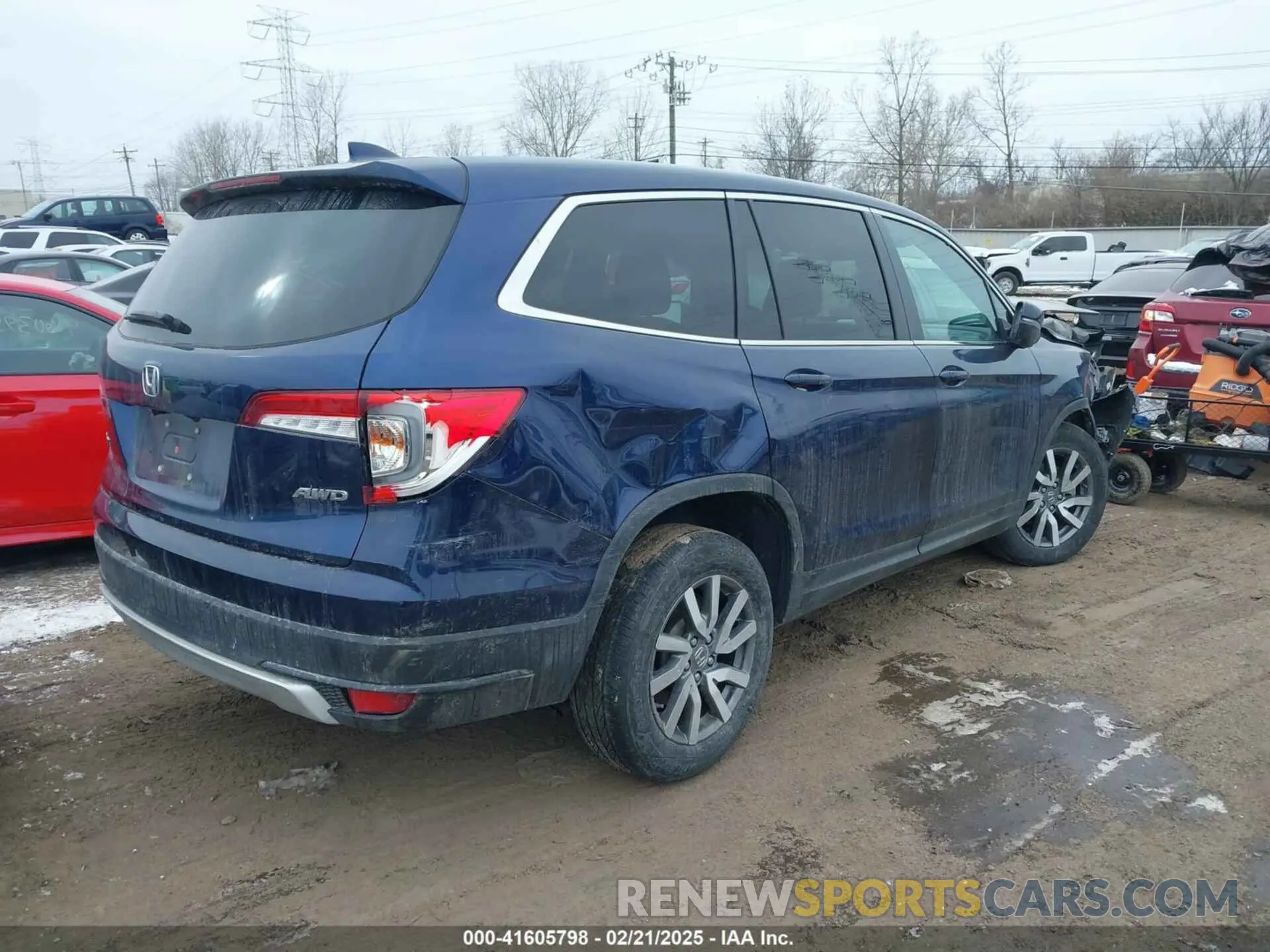 4 fotografías del automóvil dañado 5FNYF6H53NB010082 HONDA PILOT 2022