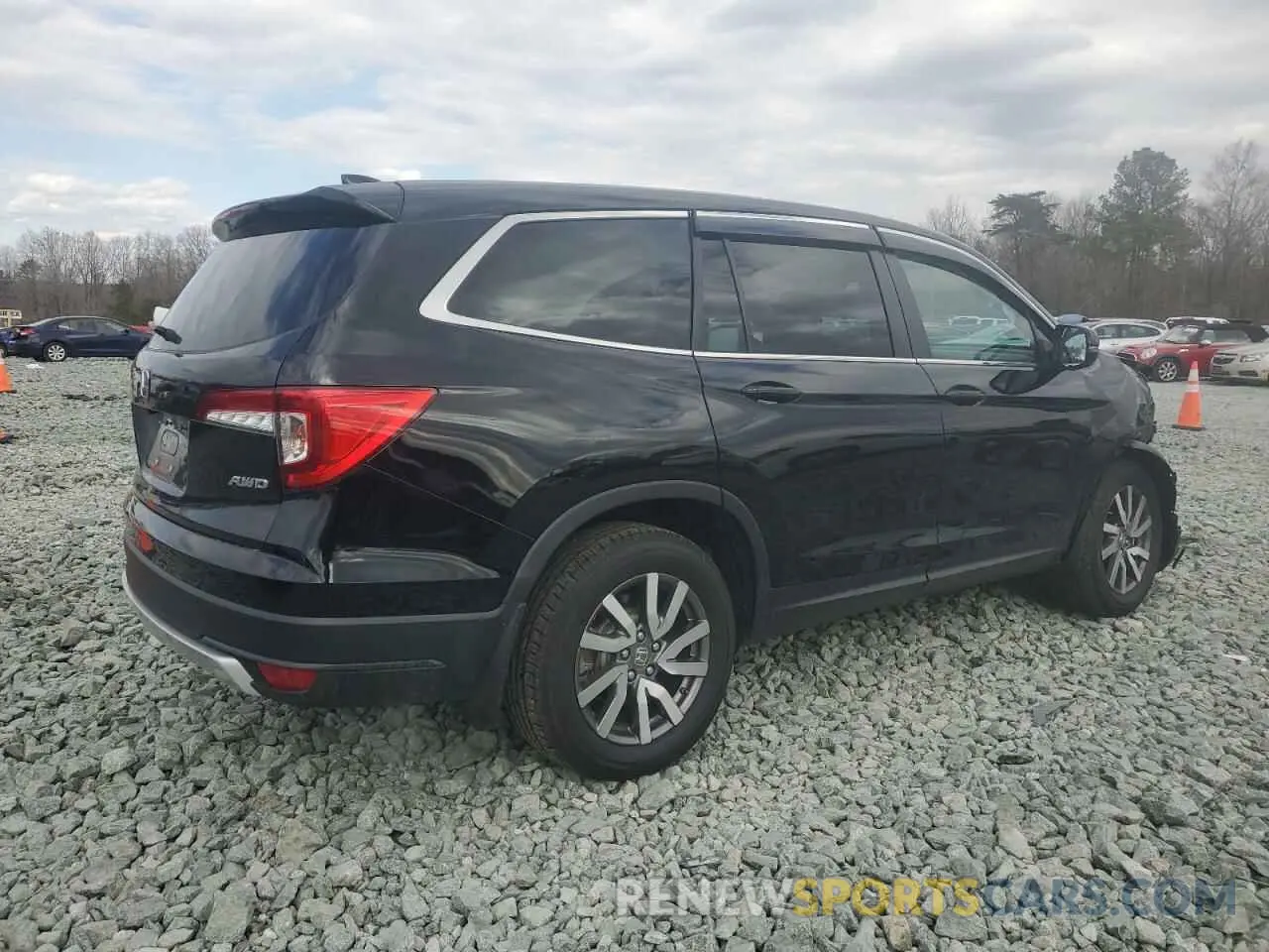 3 fotografías del automóvil dañado 5FNYF6H58NB017092 HONDA PILOT 2022
