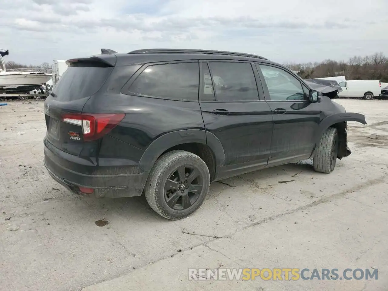 3 fotografías del automóvil dañado 5FNYF6H80NB076714 HONDA PILOT 2022