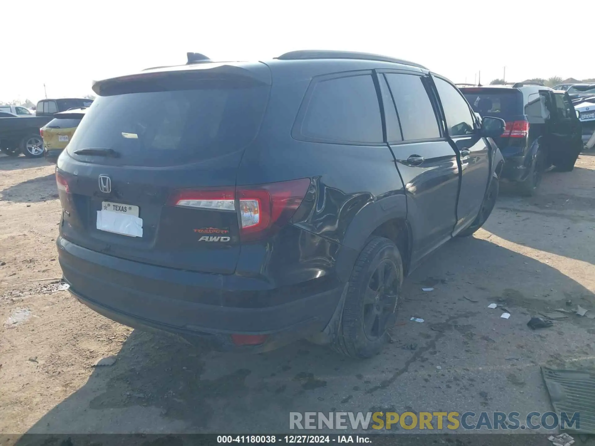 4 fotografías del automóvil dañado 5FNYF6H81NB060635 HONDA PILOT 2022