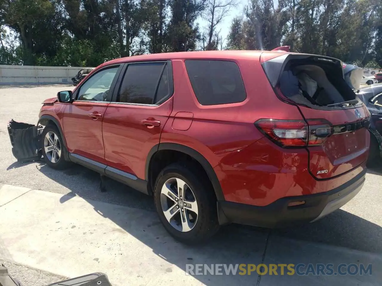 2 fotografías del automóvil dañado 5FNYG1H48PB043959 HONDA PILOT 2023