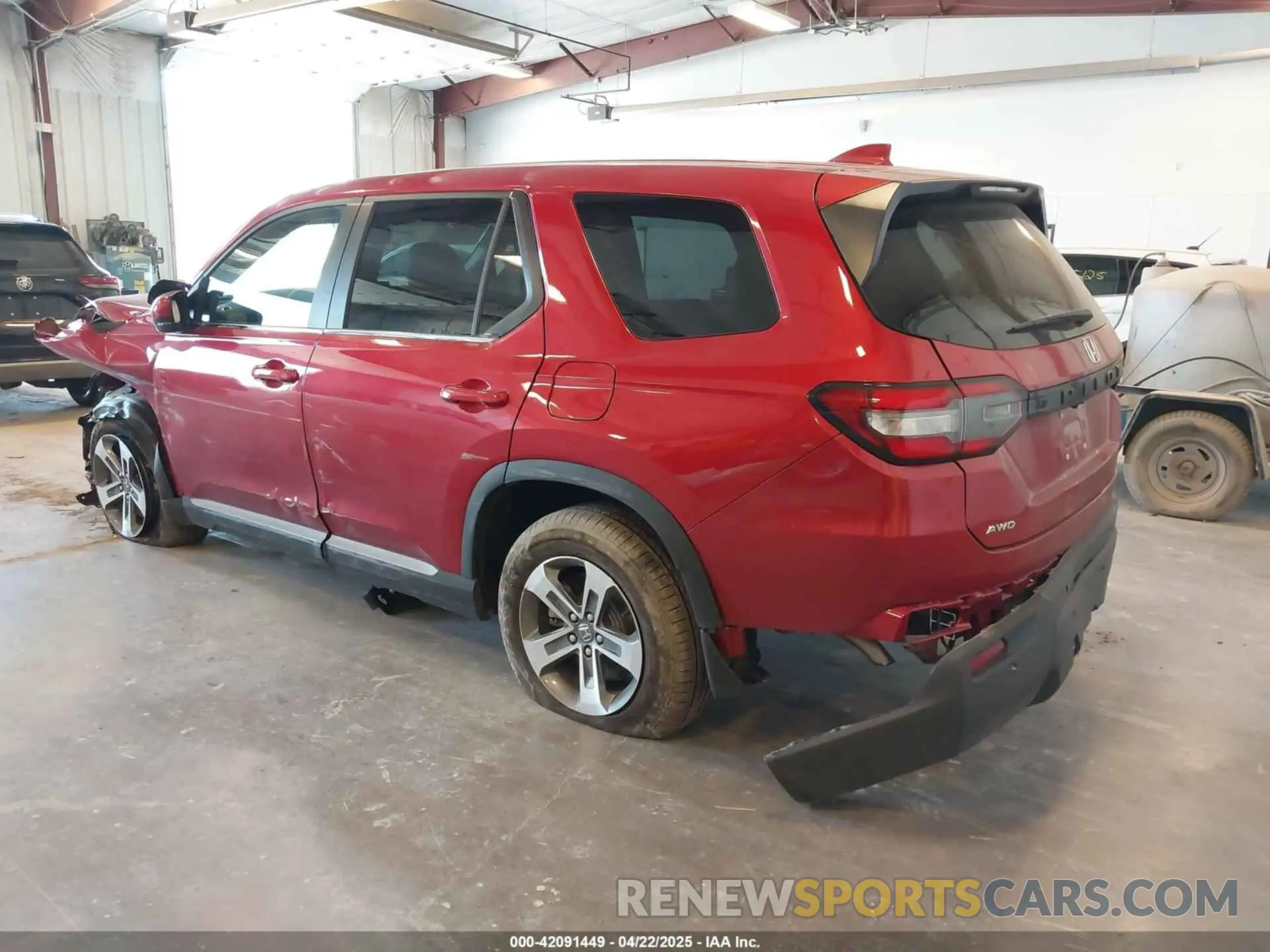 3 fotografías del automóvil dañado 5FNYG1H50PB019244 HONDA PILOT 2023