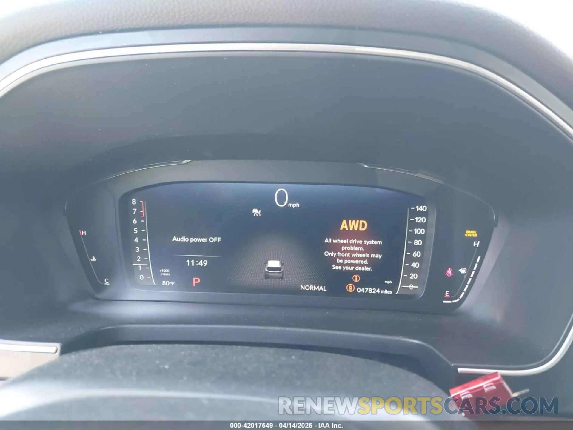 7 fotografías del automóvil dañado 5FNYG1H85PB035840 HONDA PILOT 2023