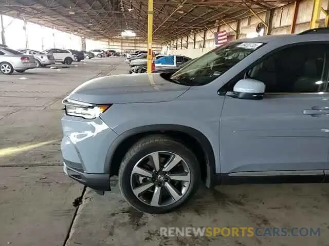 14 fotografías del automóvil dañado 5FNYG2H79RB010603 HONDA PILOT 2024
