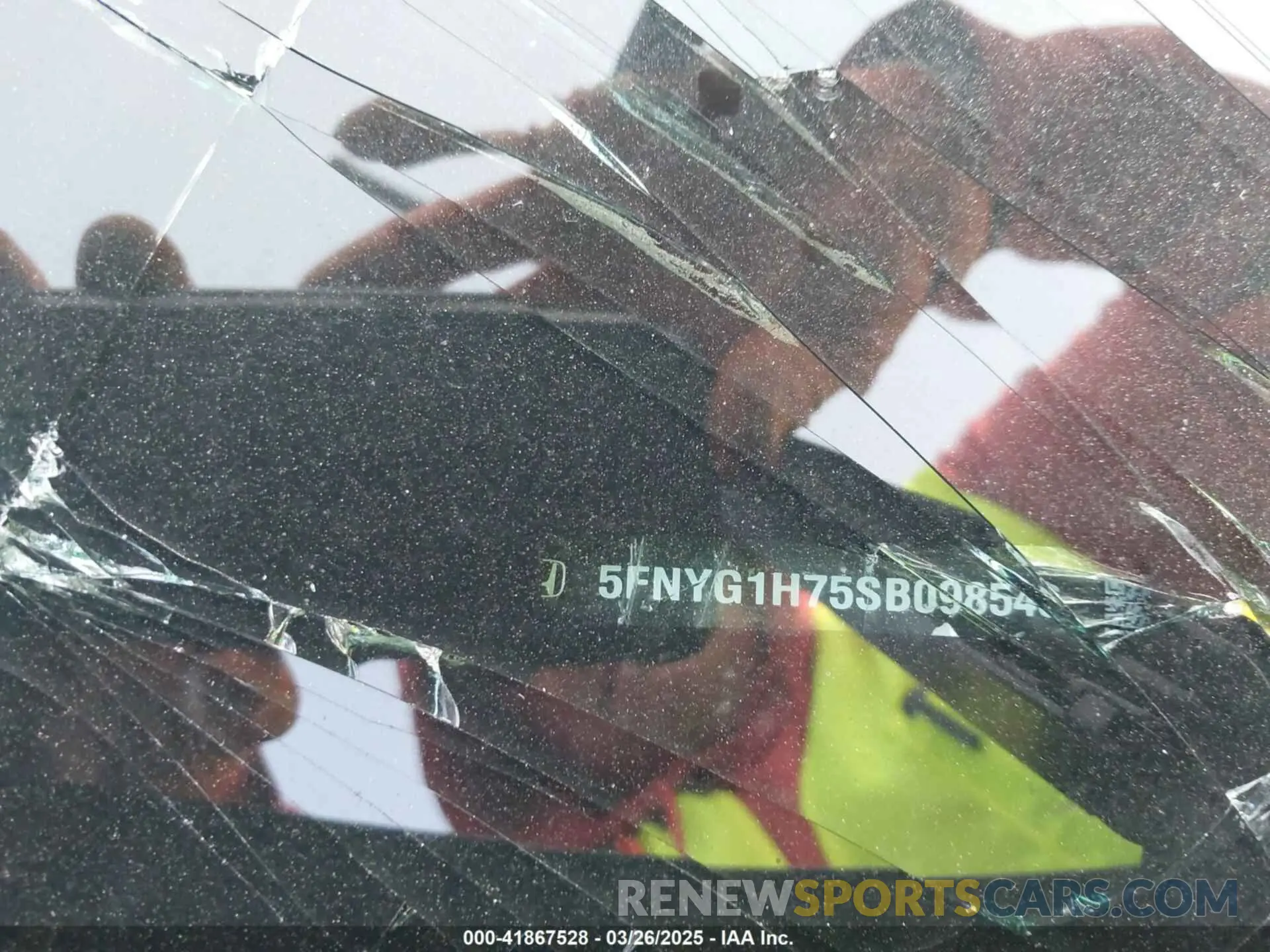 9 fotografías del automóvil dañado 5FNYG1H75SB098548 HONDA PILOT 2025