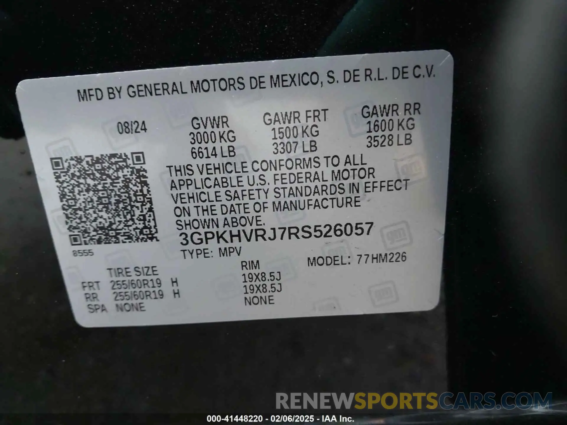 9 fotografías del automóvil dañado 3GPKHVRJ7RS526057 HONDA PROLOGUE 2024