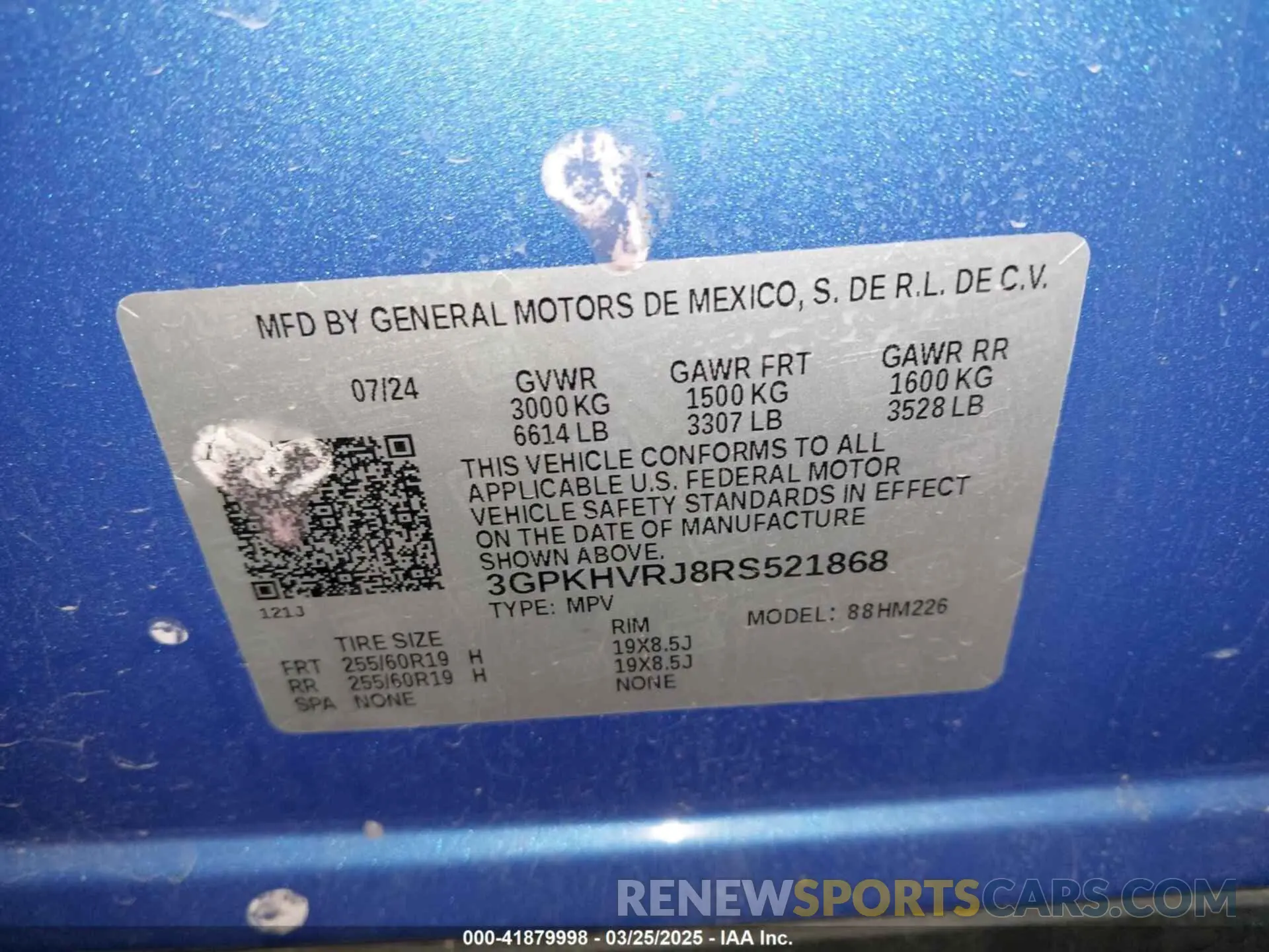 9 fotografías del automóvil dañado 3GPKHVRJ8RS521868 HONDA PROLOGUE 2024