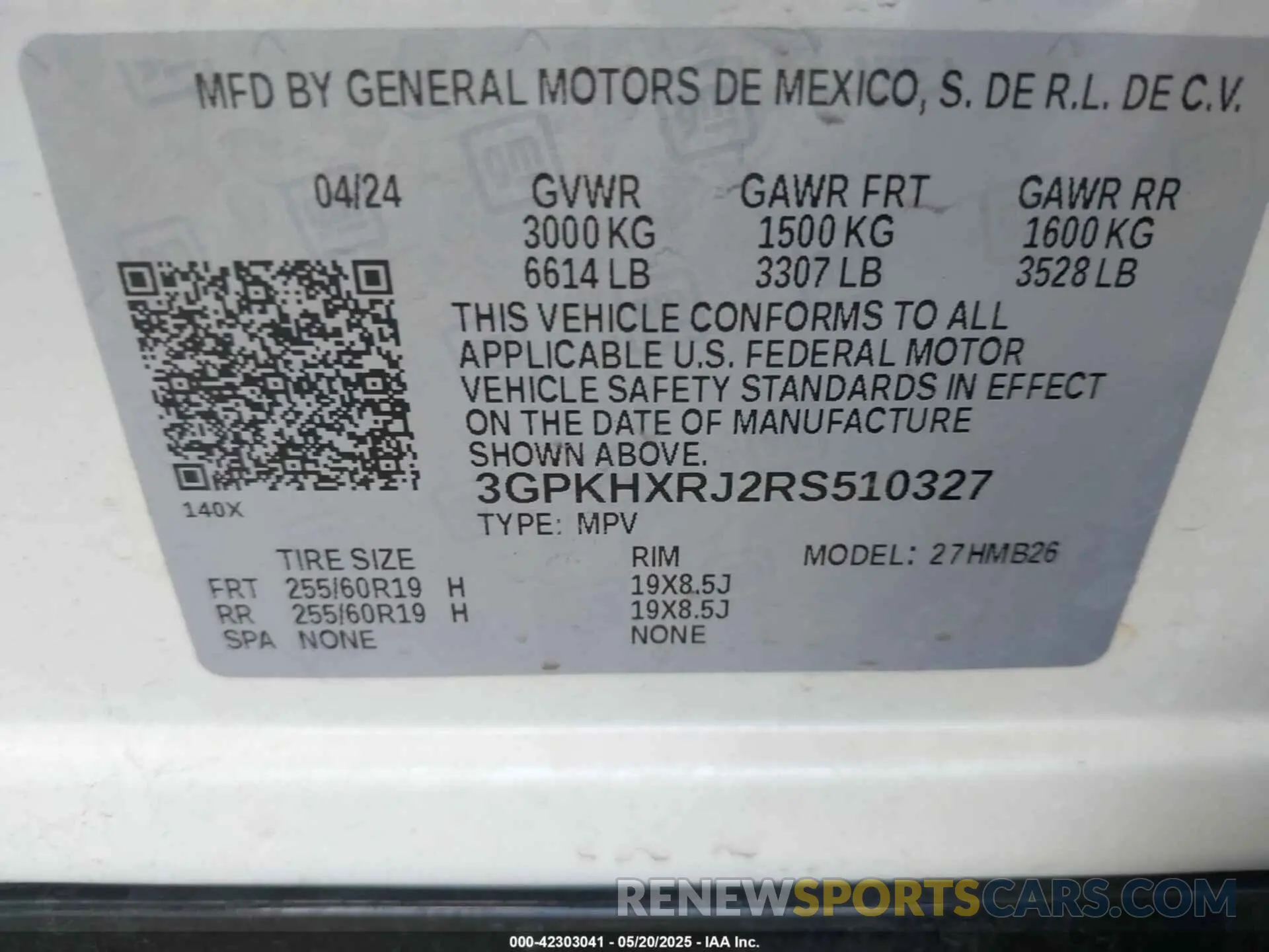 9 fotografías del automóvil dañado 3GPKHXRJ2RS510327 HONDA PROLOGUE 2024