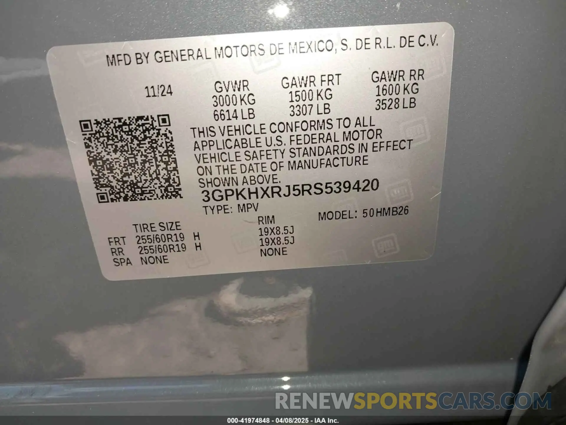 9 fotografías del automóvil dañado 3GPKHXRJ5RS539420 HONDA PROLOGUE 2024