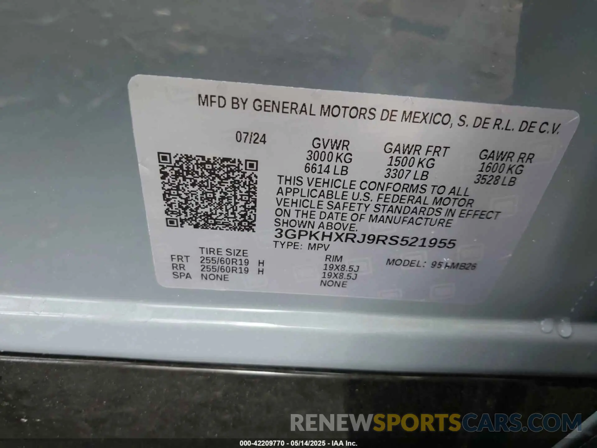 9 fotografías del automóvil dañado 3GPKHXRJ9RS521955 HONDA PROLOGUE 2024